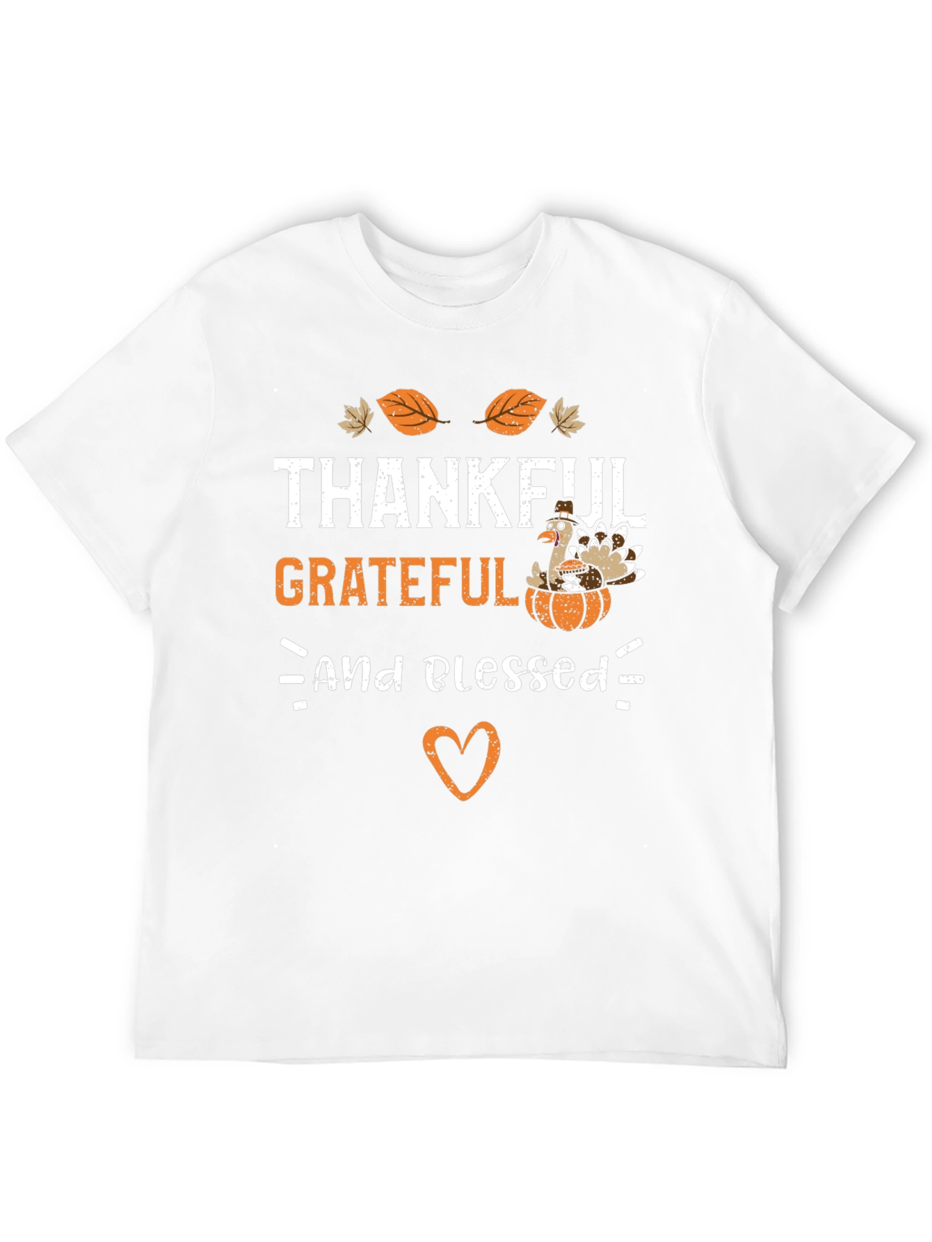 Thankful Grateful Blessed Turkey T-Shirt