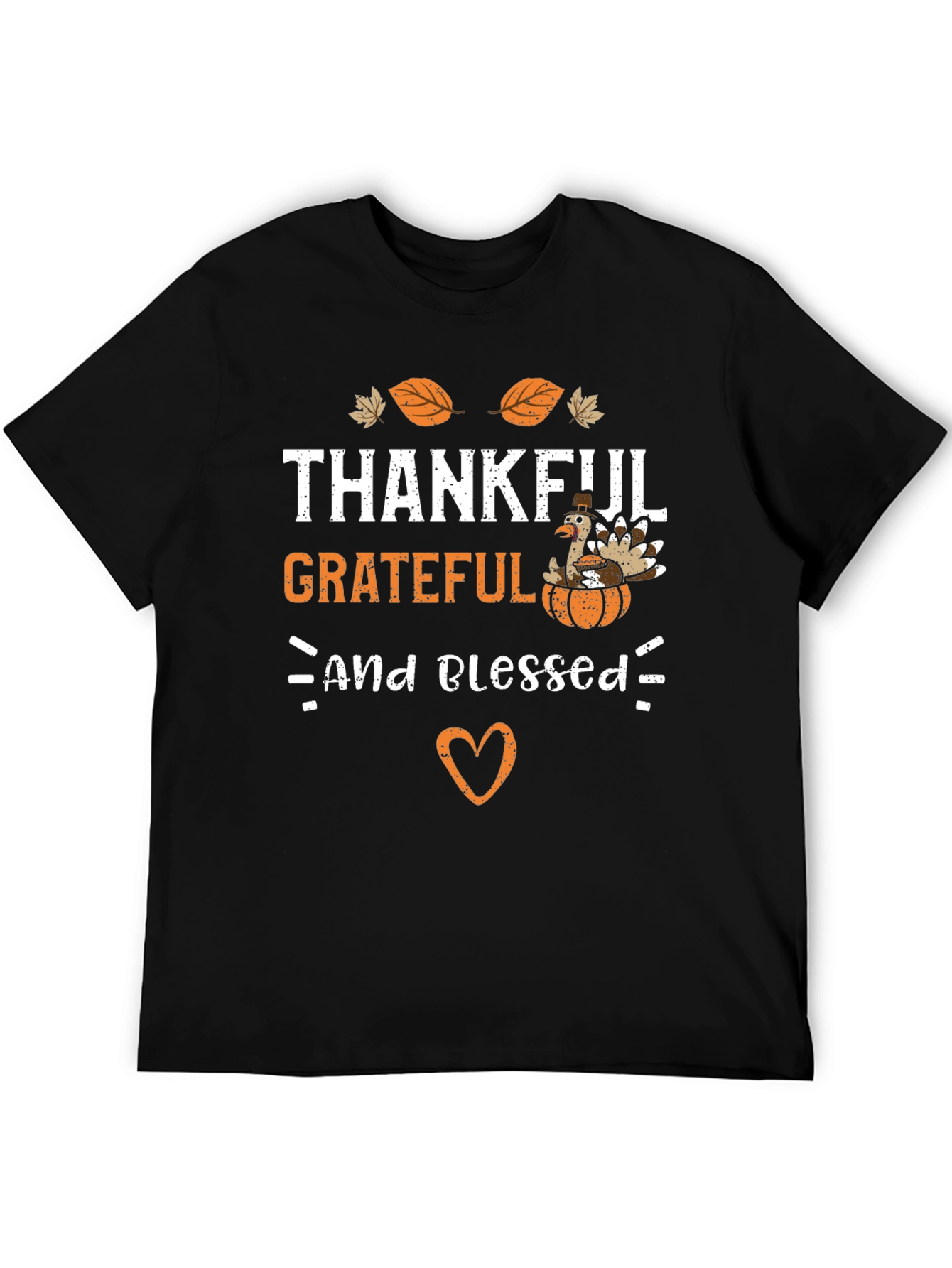 Thankful Grateful Blessed Turkey T-Shirt