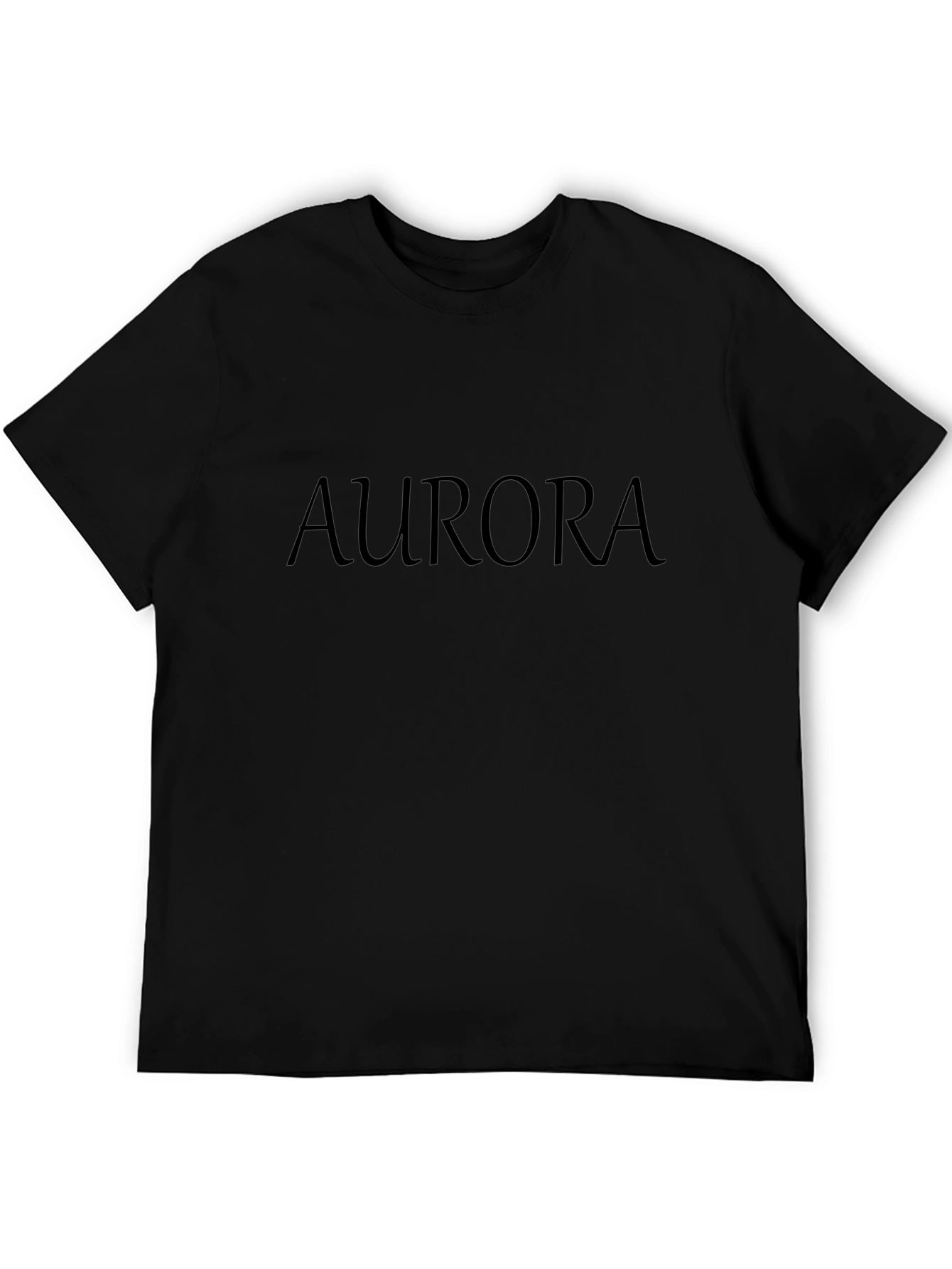 AURORA Mens Black Short Sleeve T-Shirt