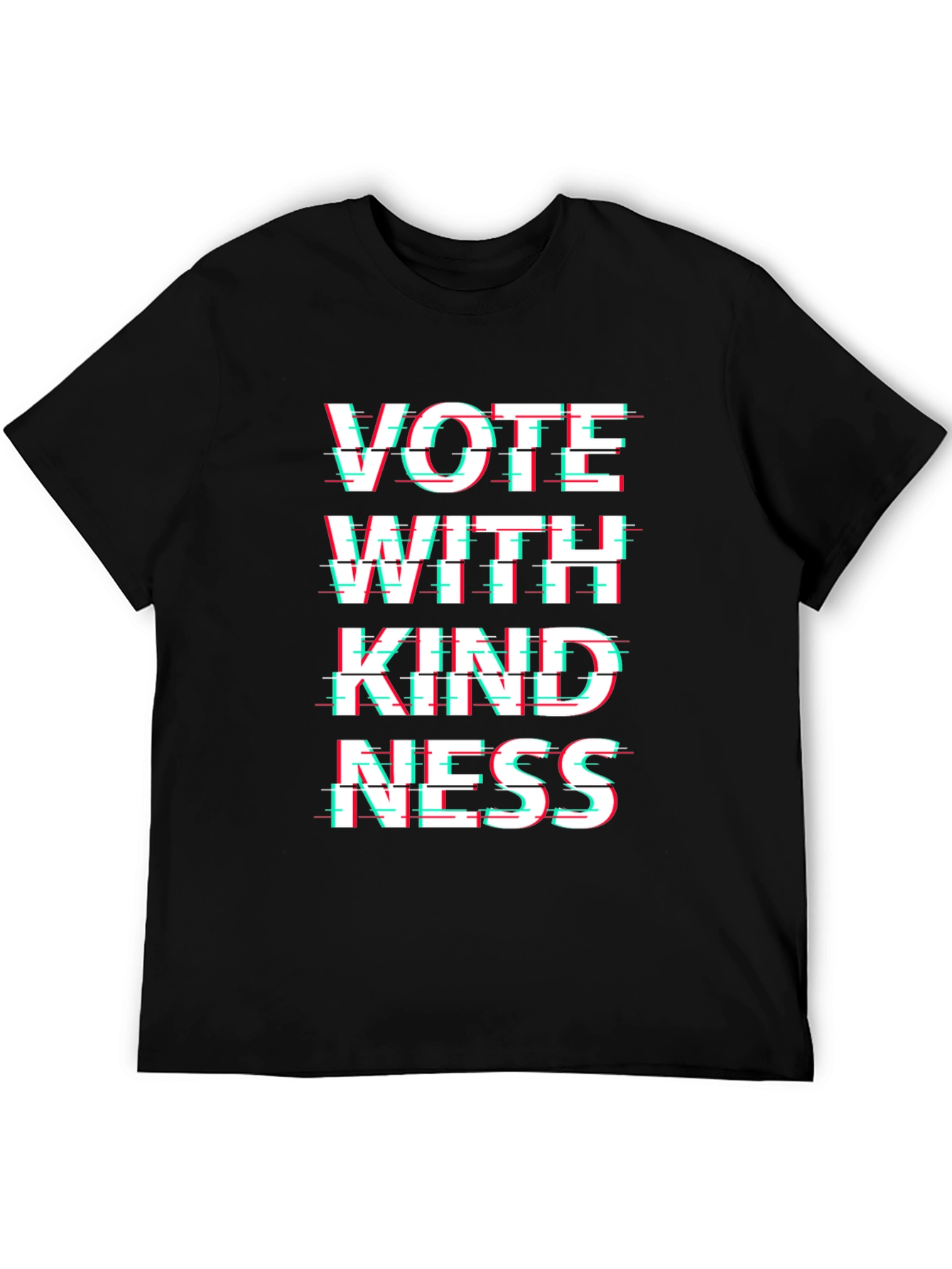 Vote With Kindness Black Graphic T-Shirt