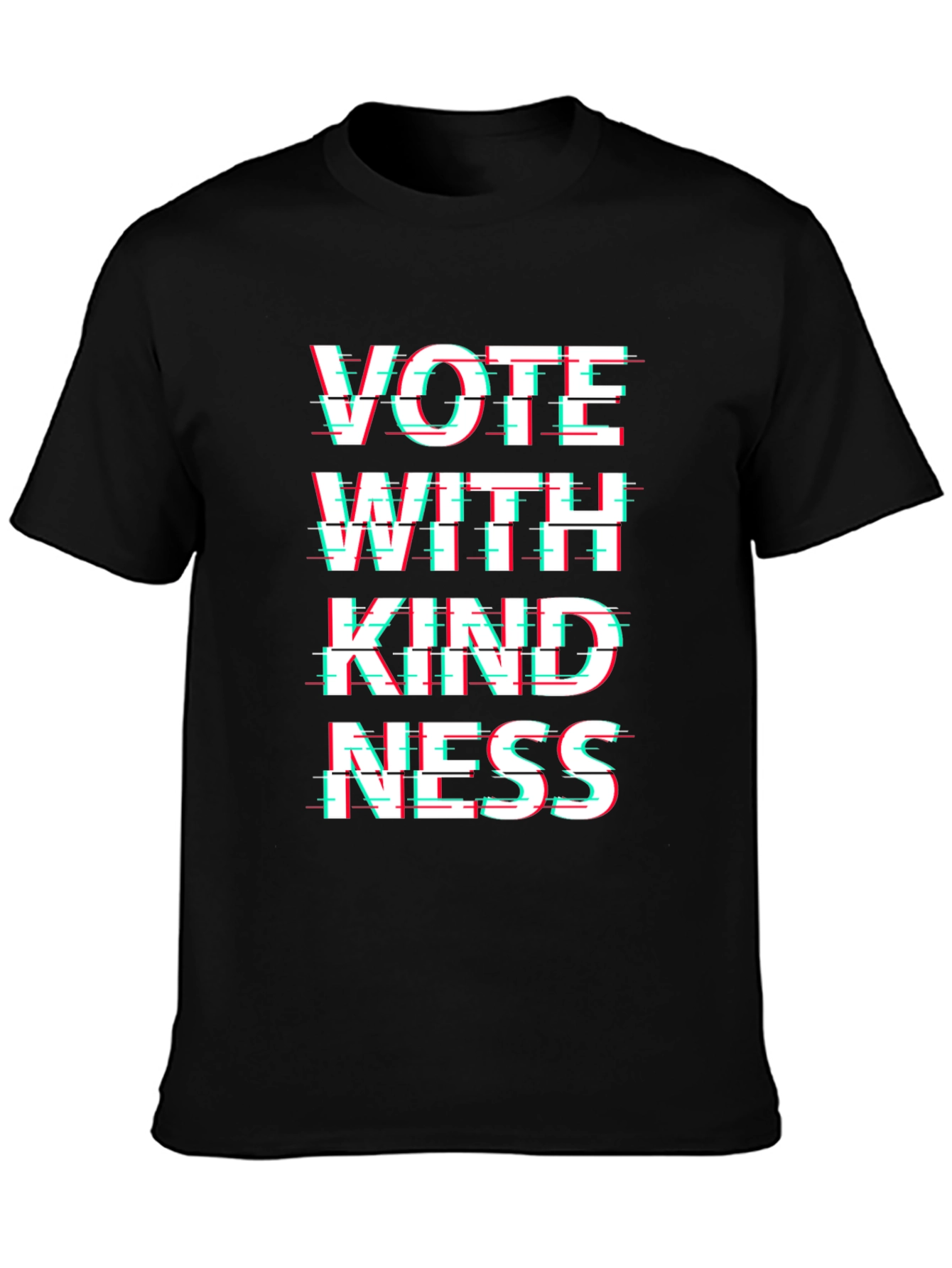 Vote With Kindness Black Graphic T-Shirt