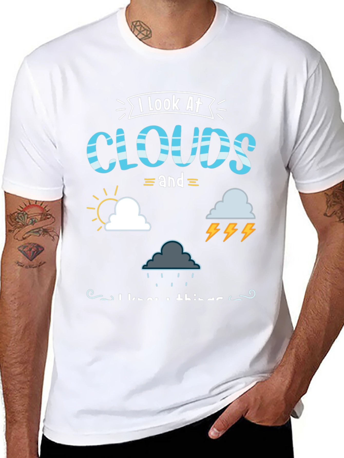 I Look At Clouds T-Shirt Weather Design