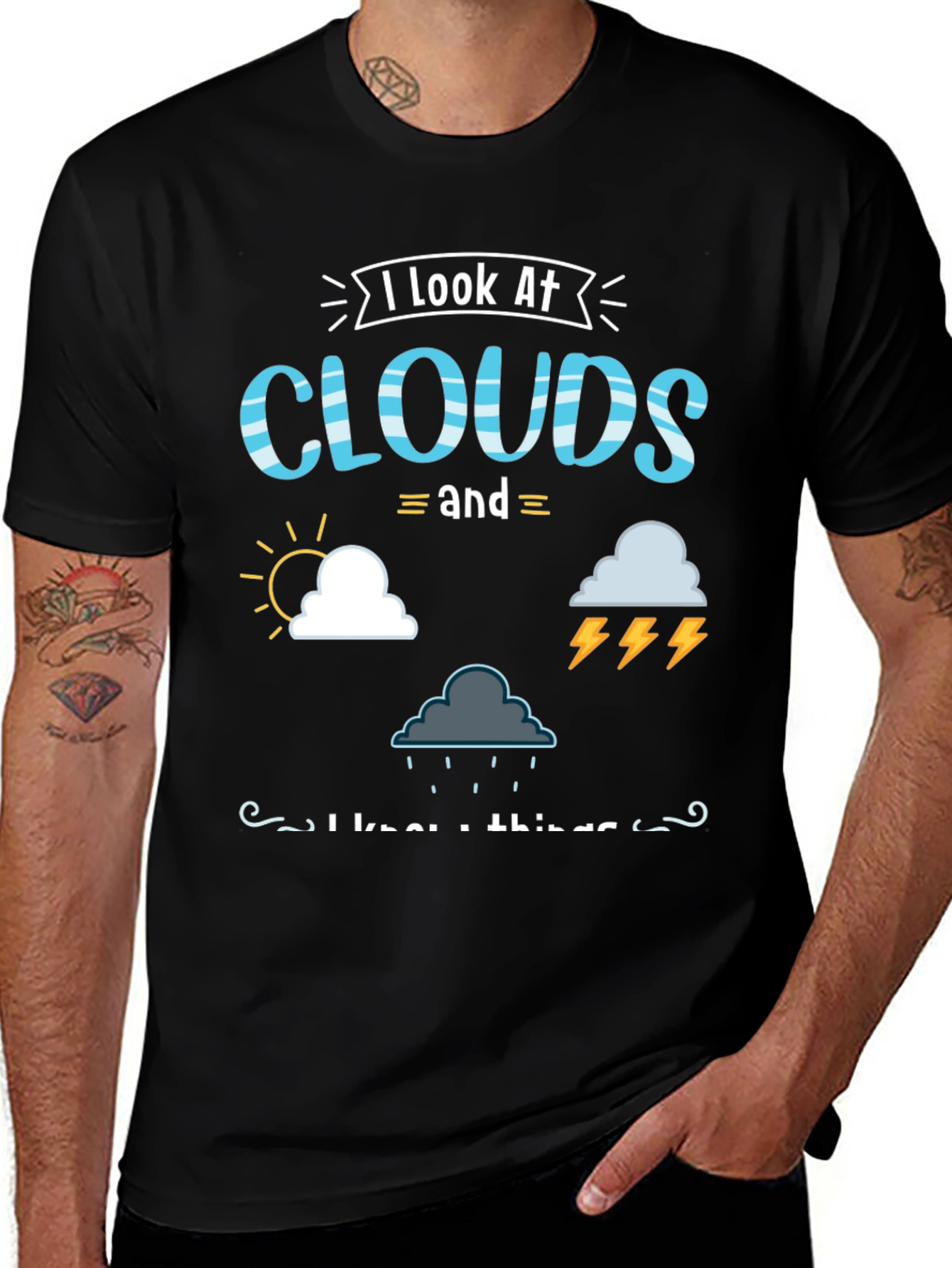 I Look At Clouds T-Shirt Weather Design