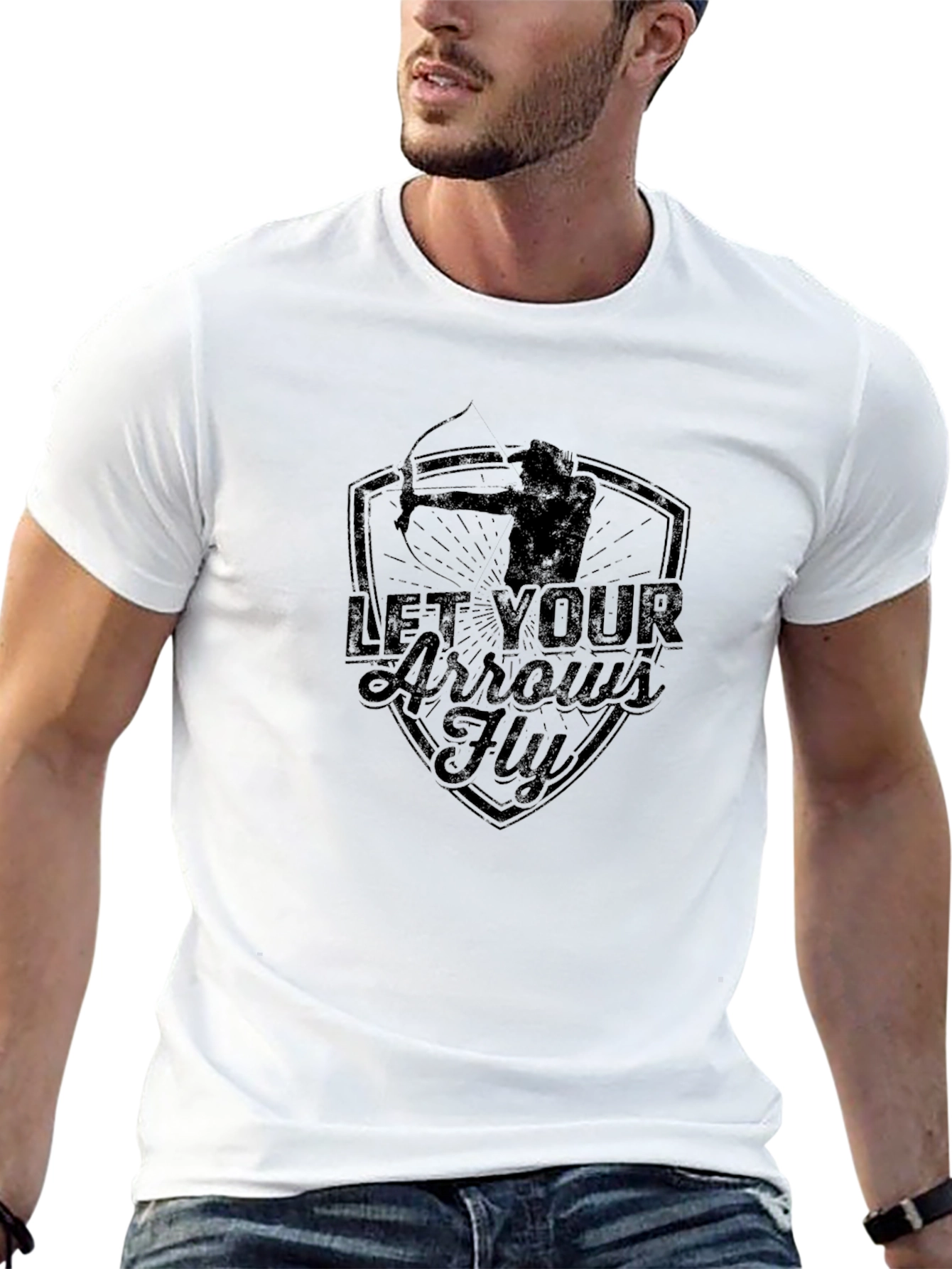 Let Your Arrows Fly Graphic T-Shirt - Archery Tee