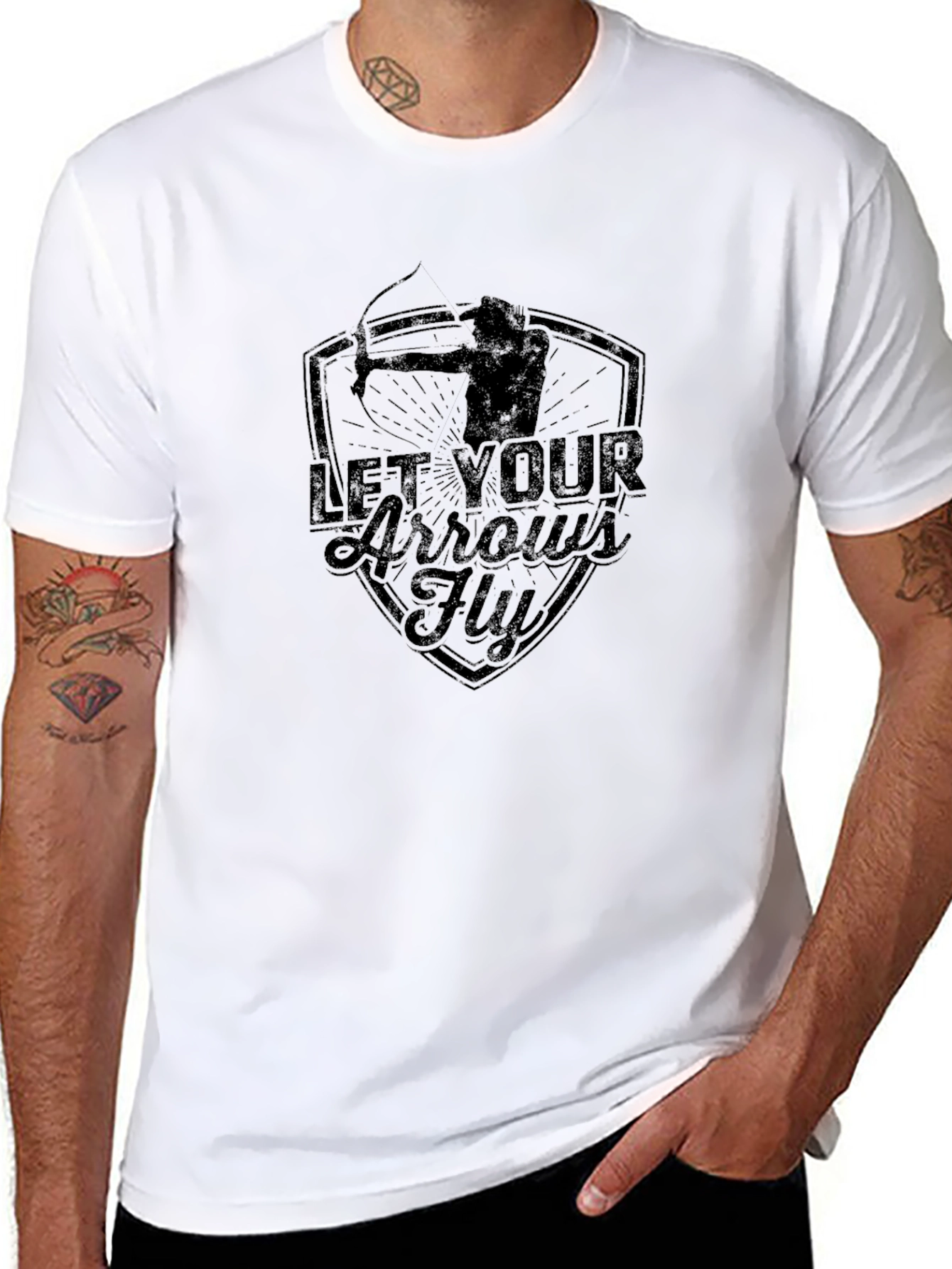 Let Your Arrows Fly Graphic T-Shirt - Archery Tee