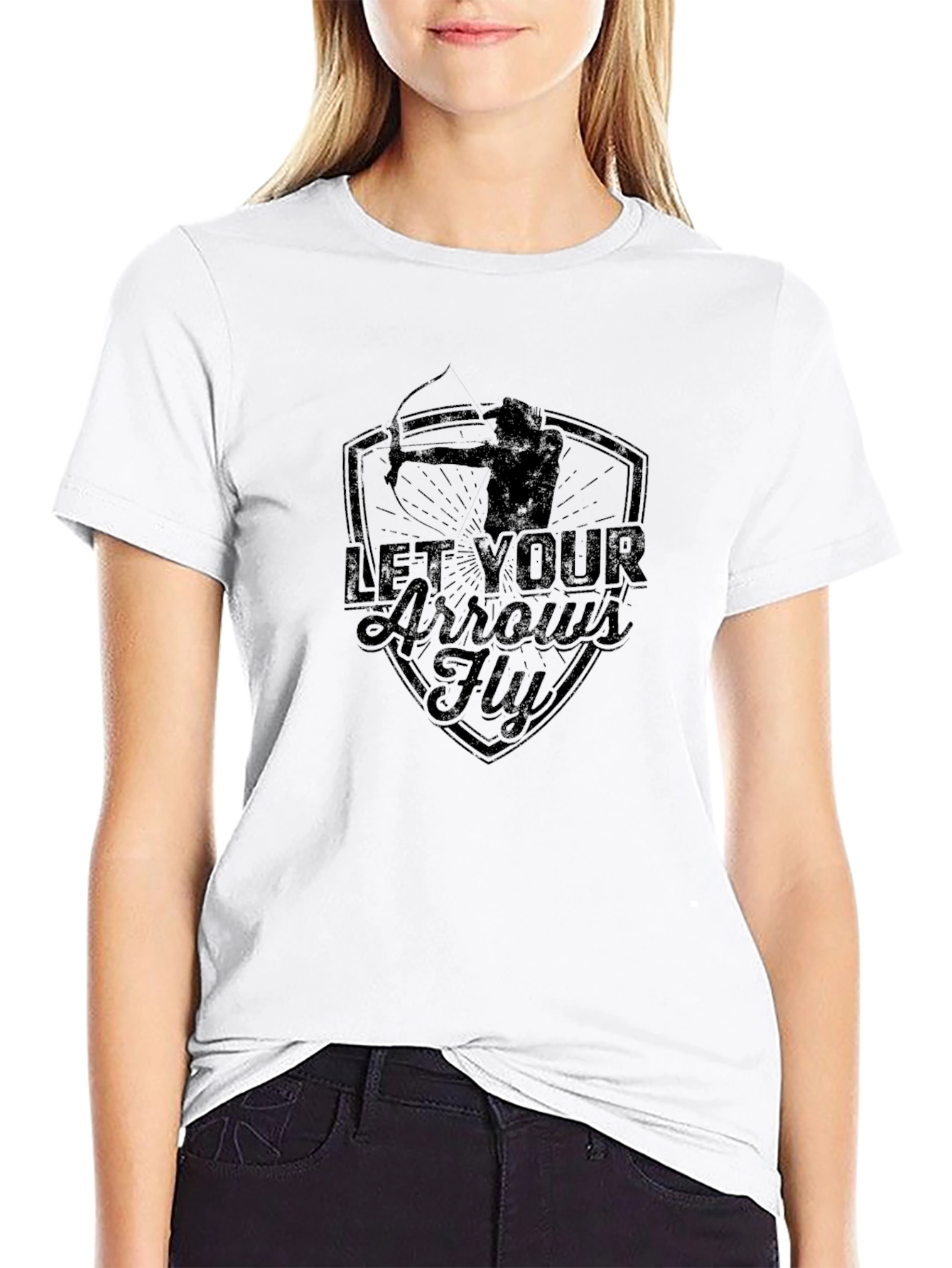 Let Your Arrows Fly Graphic T-Shirt - Archery Tee