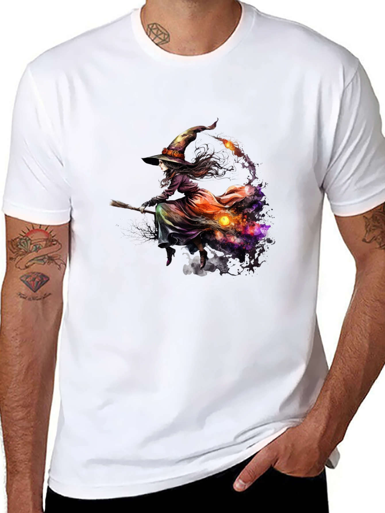 Witch Broom Halloween T-Shirt
