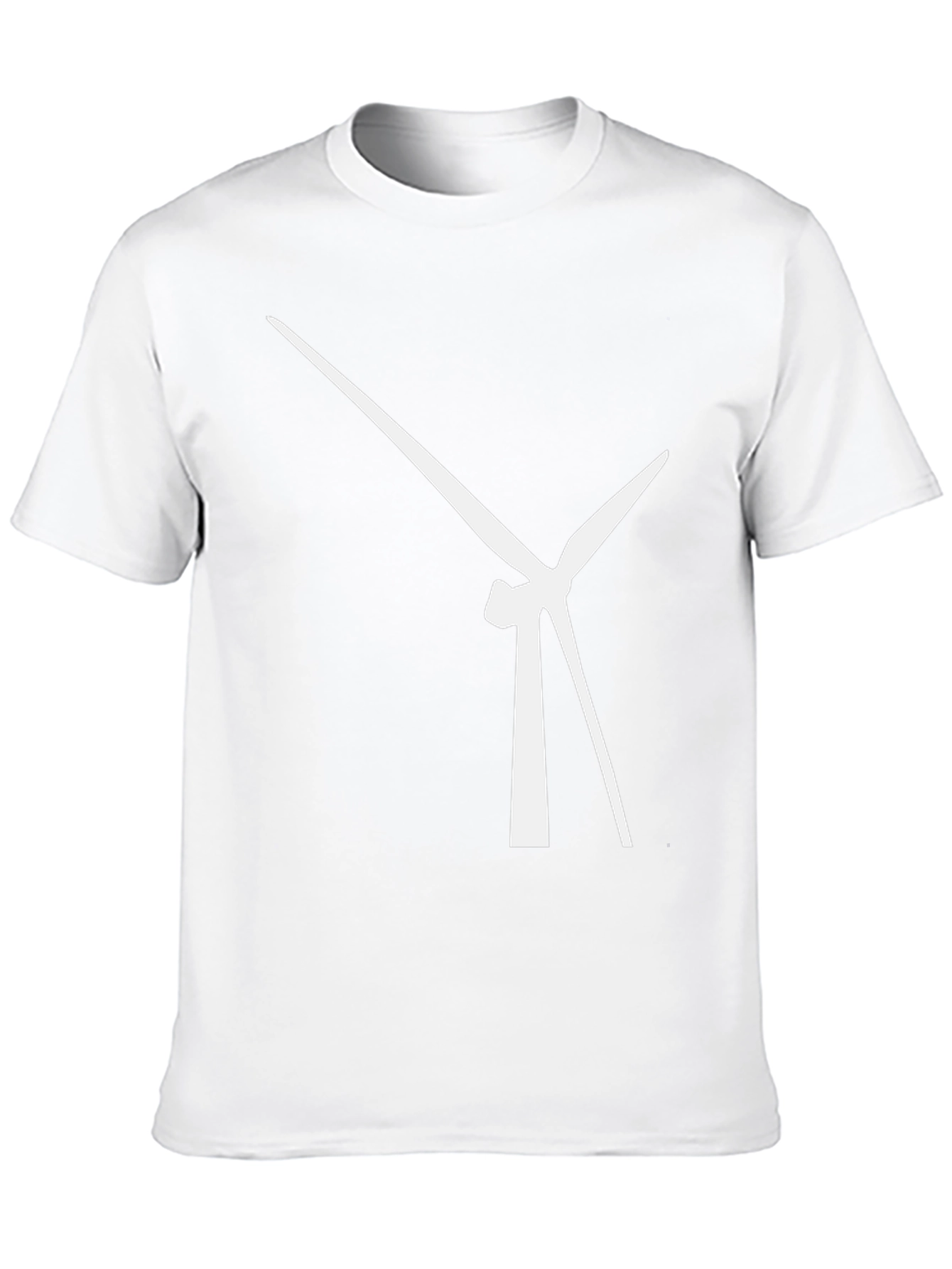 Modern Wind Turbine Graphic Tee - Black