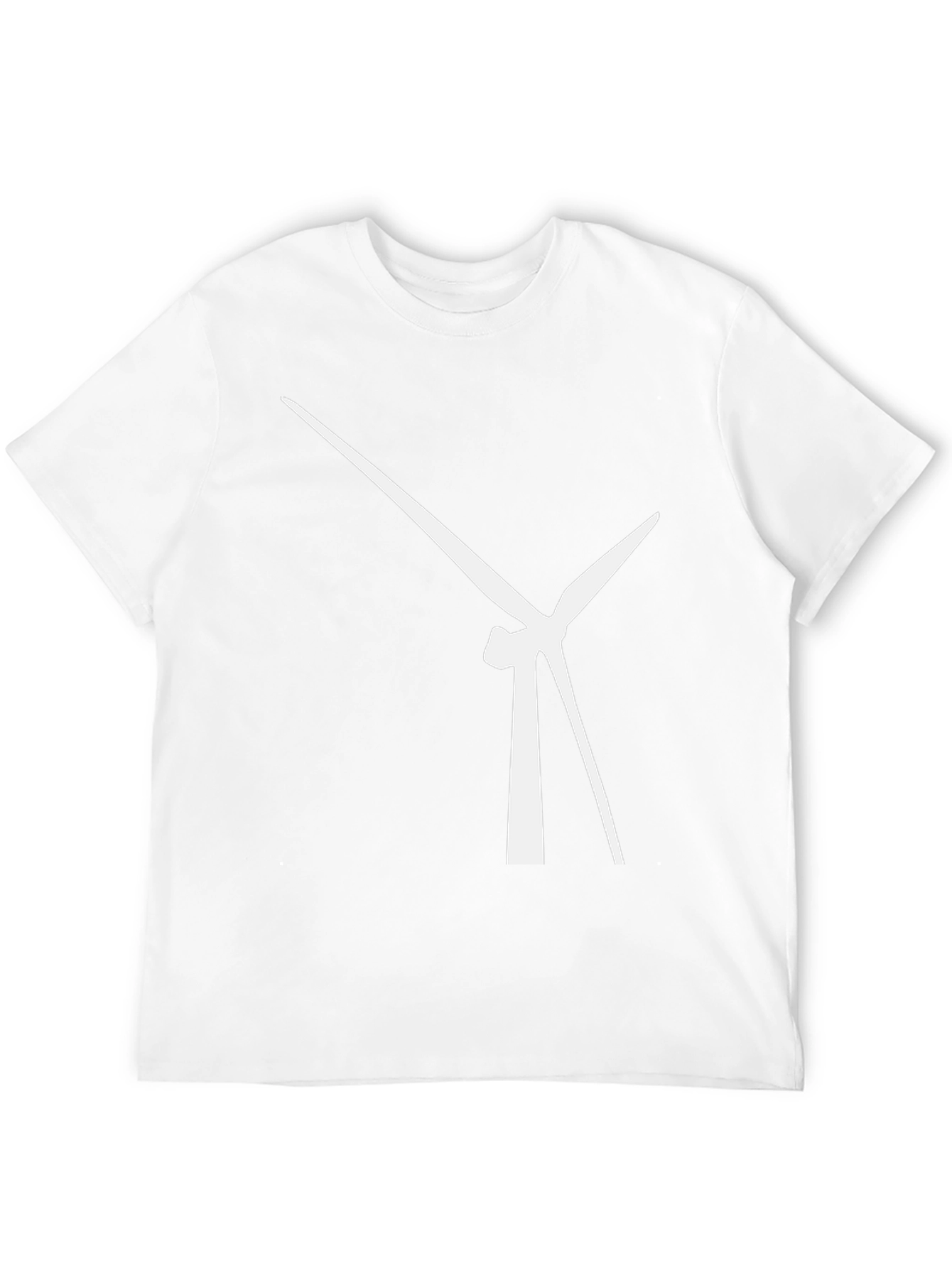 Modern Wind Turbine Graphic Tee - Black