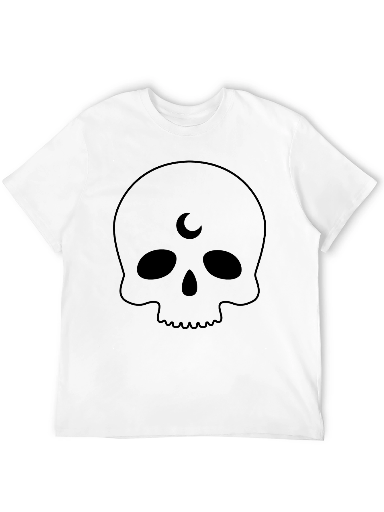 Skull Moon T-Shirt - Gothic Style