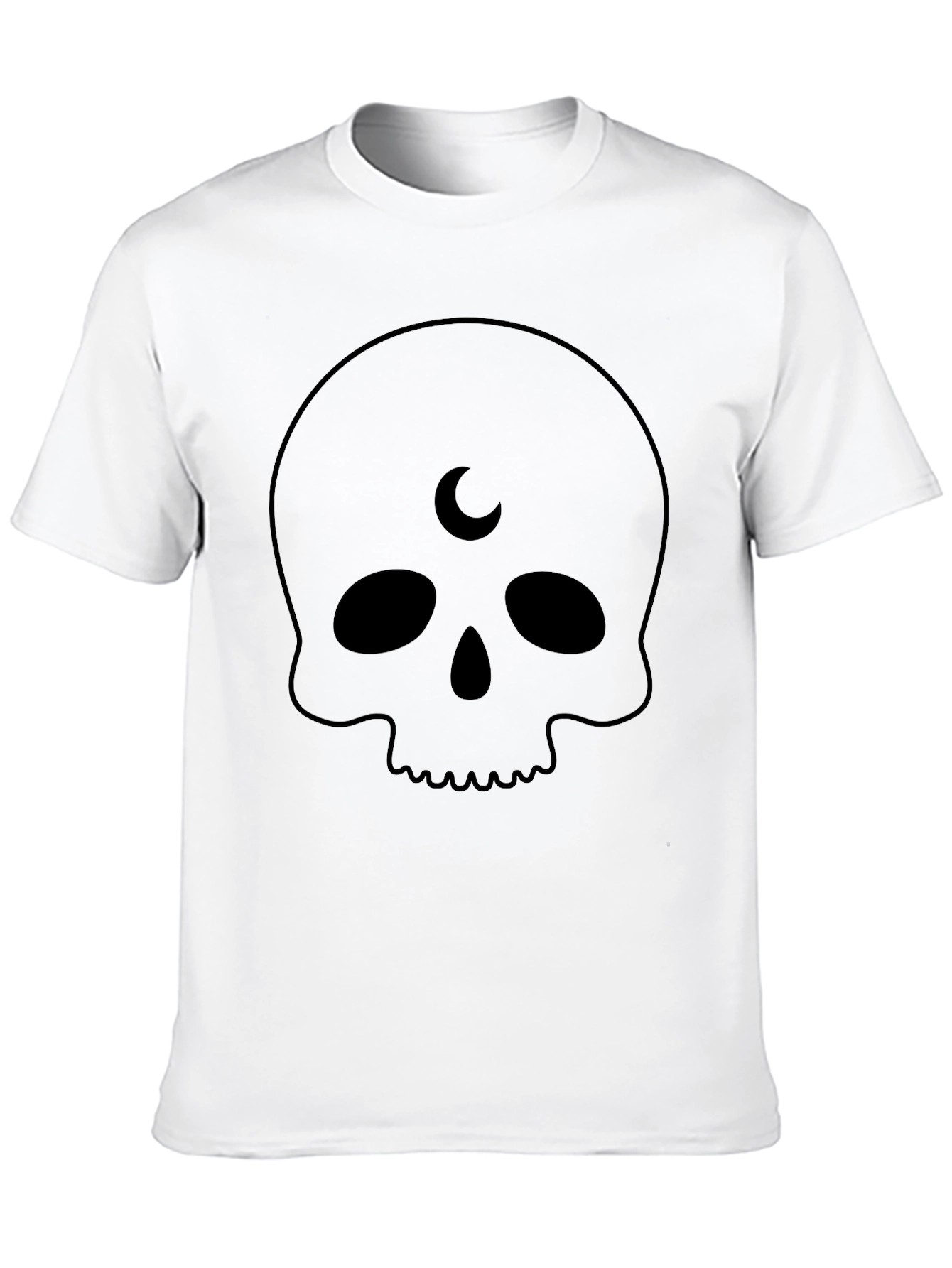 Skull Moon T-Shirt - Gothic Style