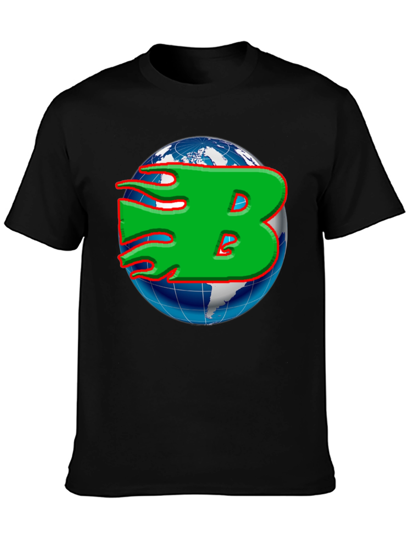 Globe B Graphic T-Shirt - Stylish Mens Tee