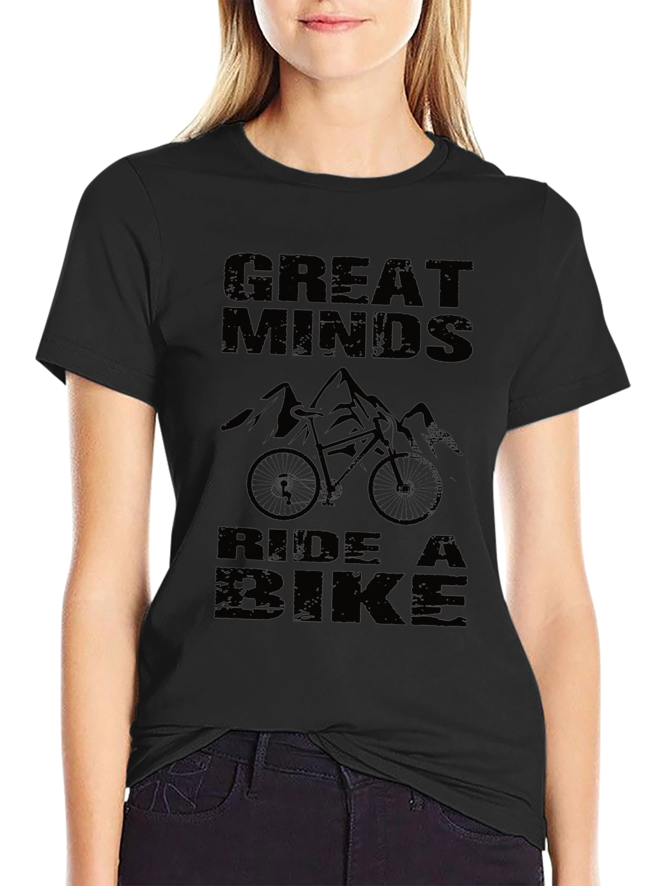 Great Minds Ride A Bike Graphic T-Shirt