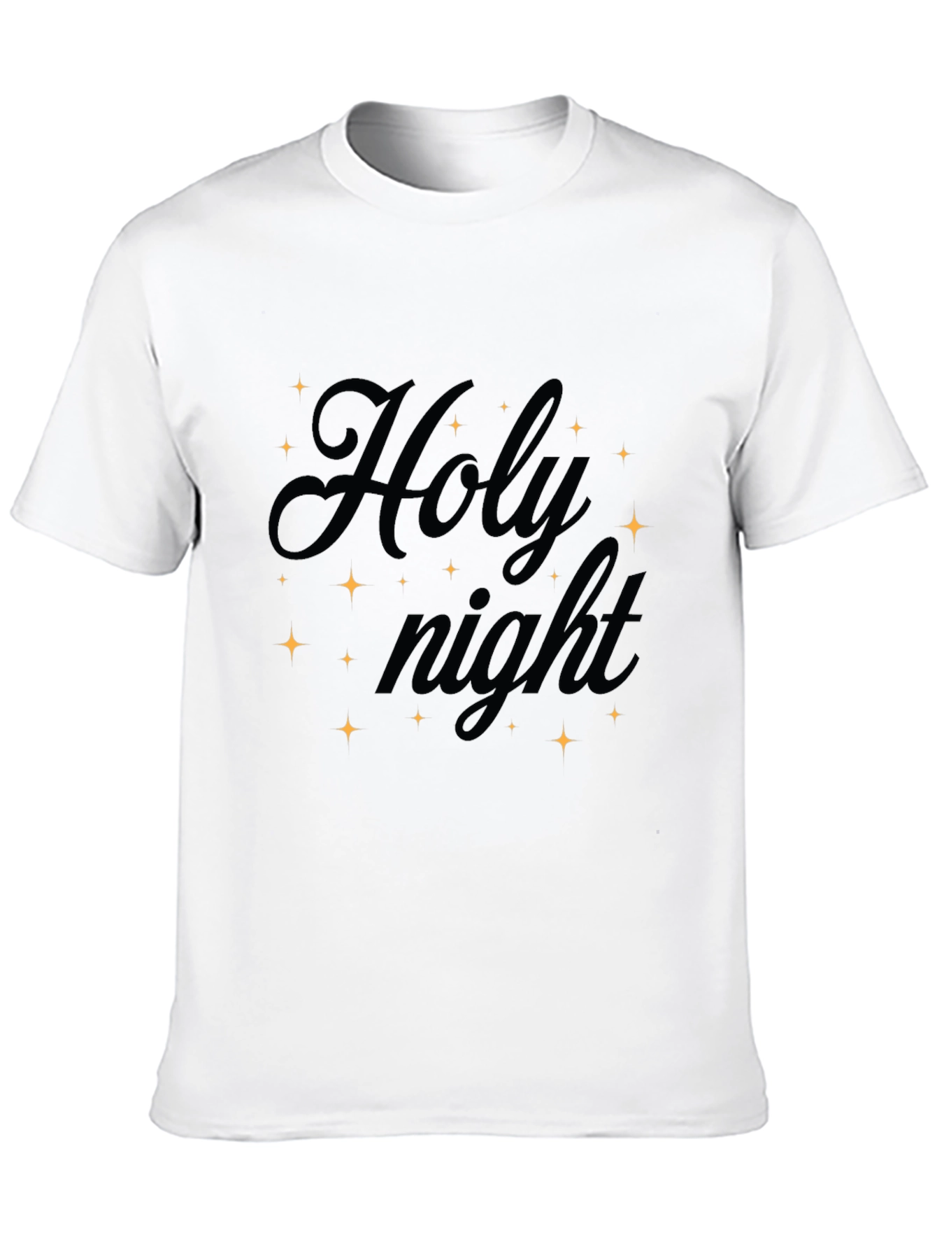 Holy Night Graphic Tee - Black Christmas T-Shirt