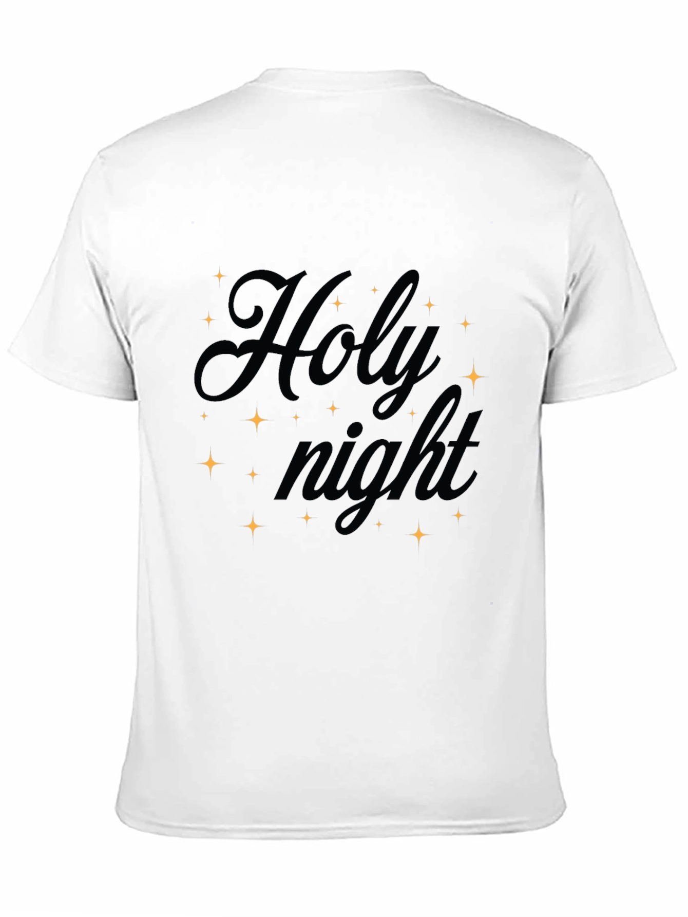 Holy Night Graphic Tee - Black Christmas T-Shirt