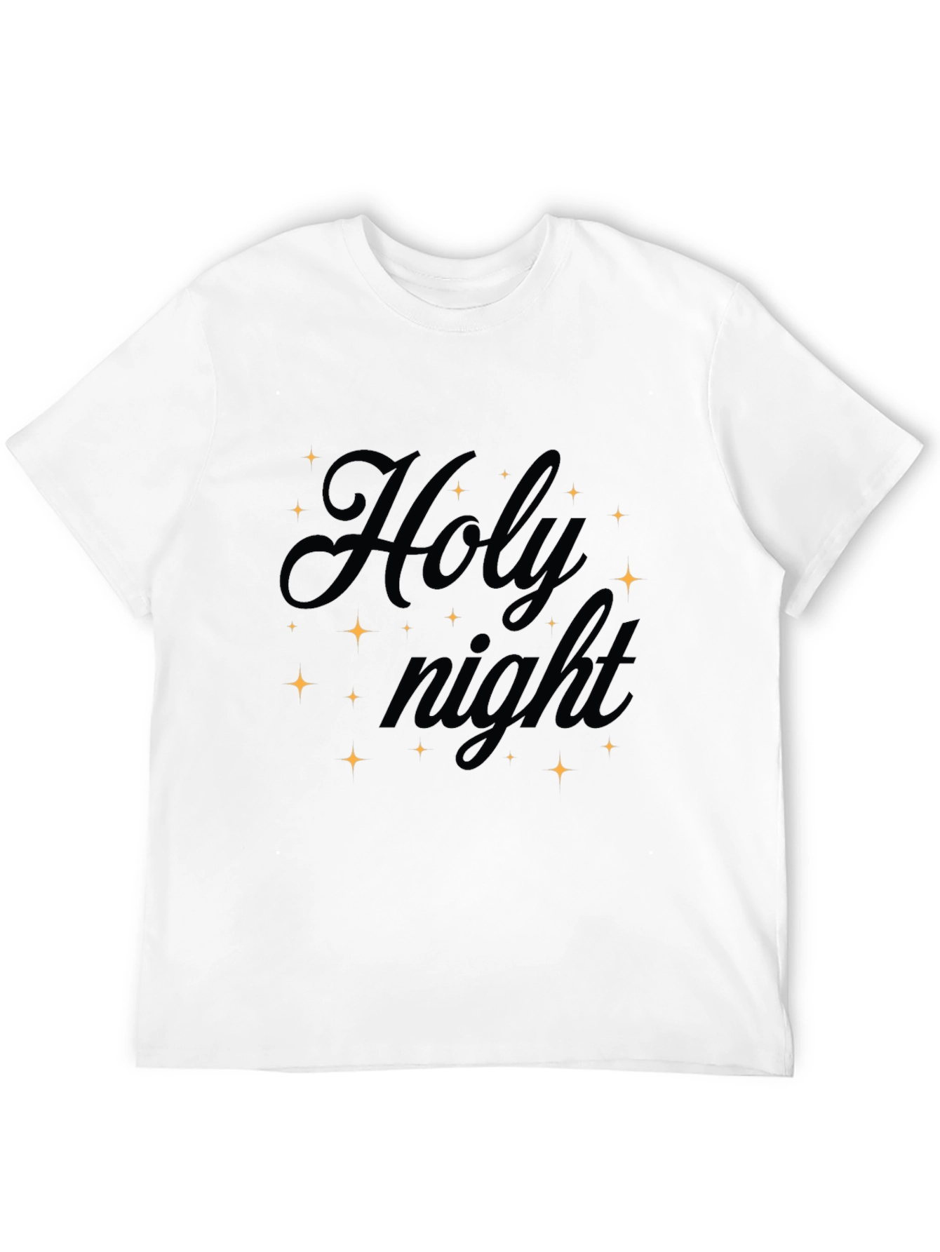 Holy Night Graphic Tee - Black Christmas T-Shirt