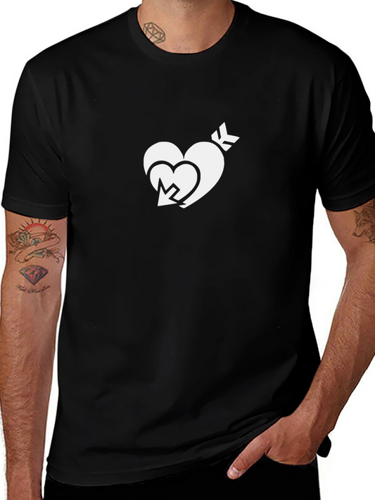 Heart & Arrow Graphic Black T-Shirt