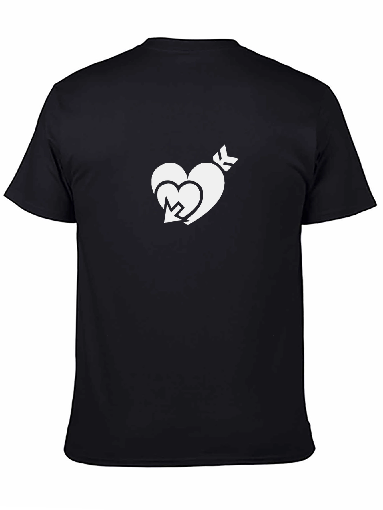 Heart & Arrow Graphic Black T-Shirt