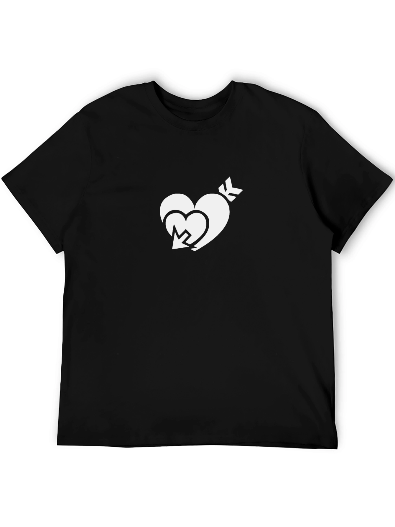 Heart & Arrow Graphic Black T-Shirt