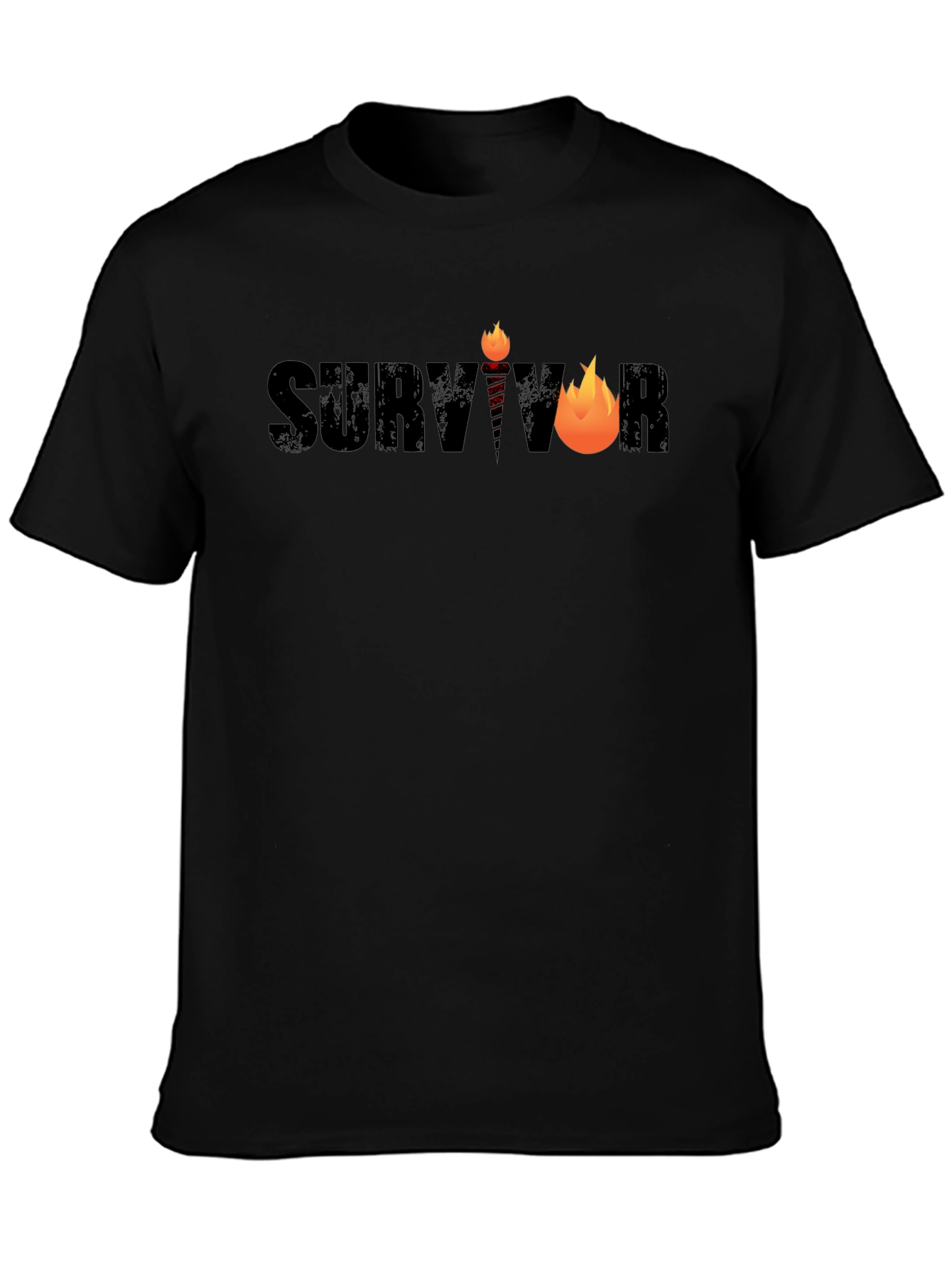 Survivor Graphic T-Shirt - Black