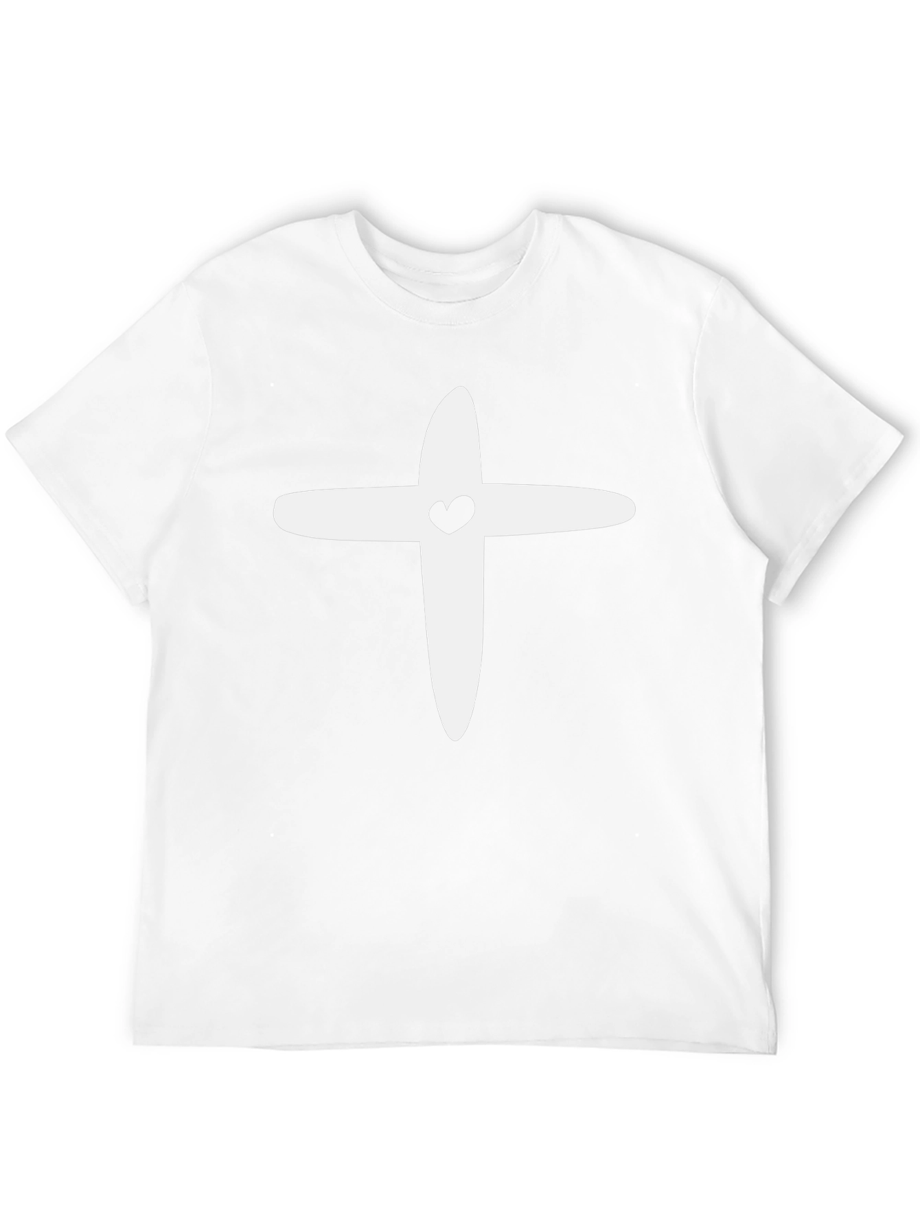 Heart Cross Graphic Tee - Stylish Black T-Shirt