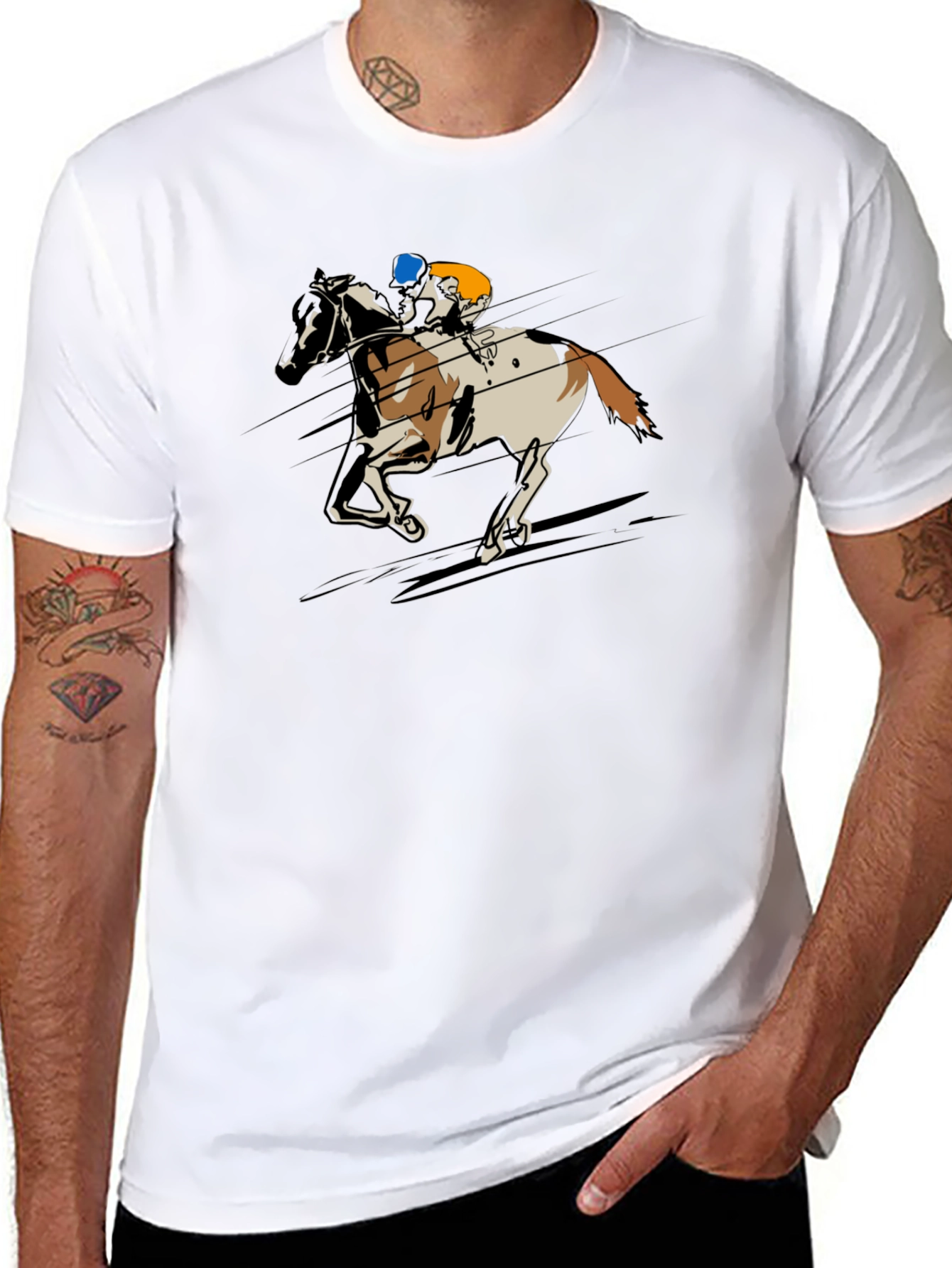 Horse Racing Graphic Tee - Equestrian T-Shirt