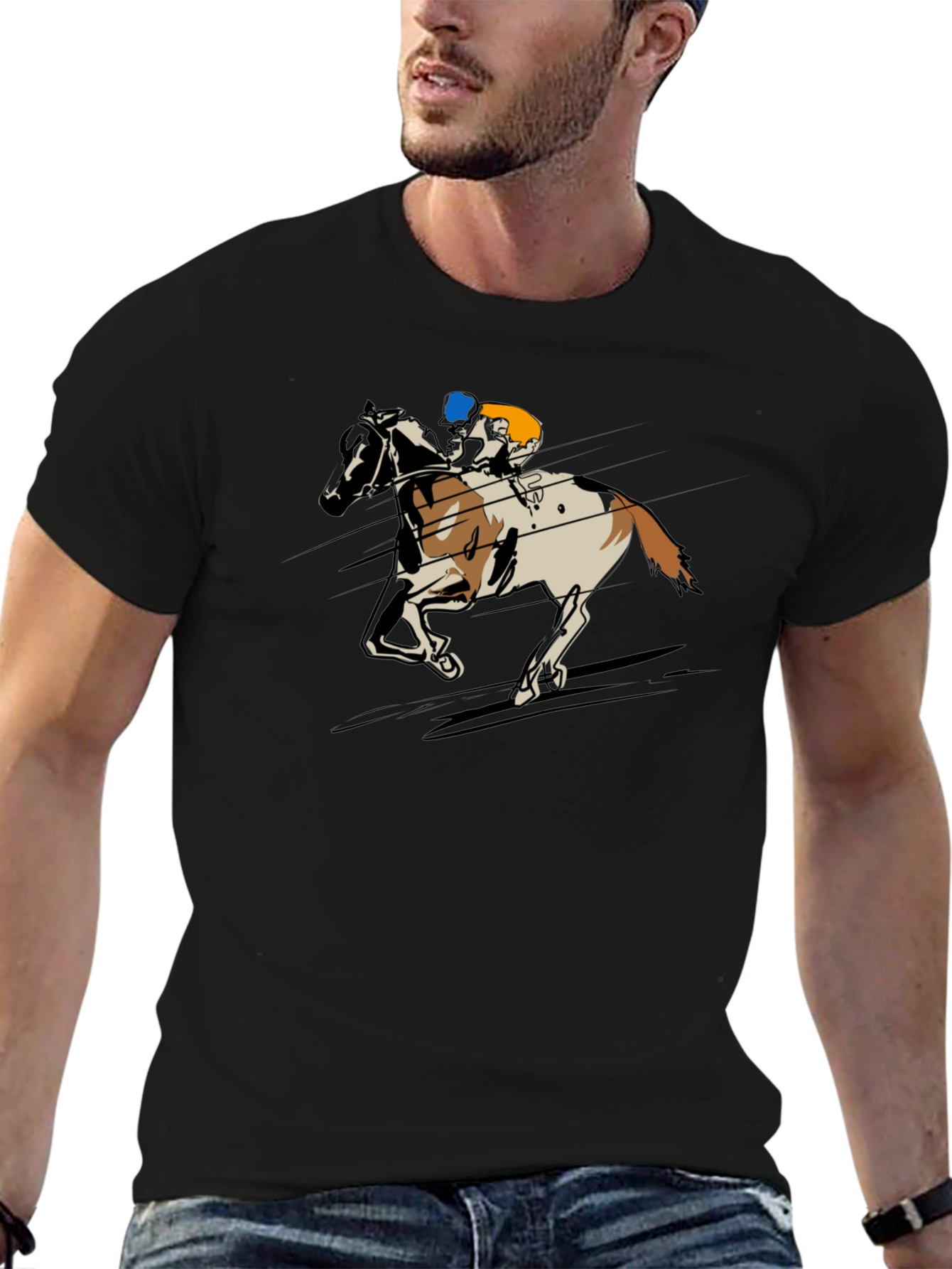 Horse Racing Graphic Tee - Equestrian T-Shirt