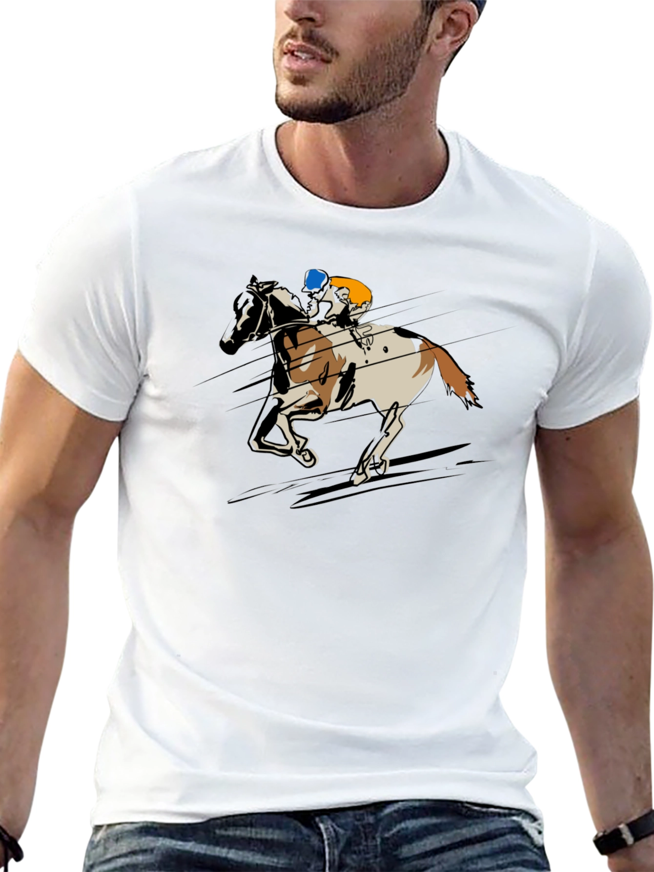 Horse Racing Graphic Tee - Equestrian T-Shirt