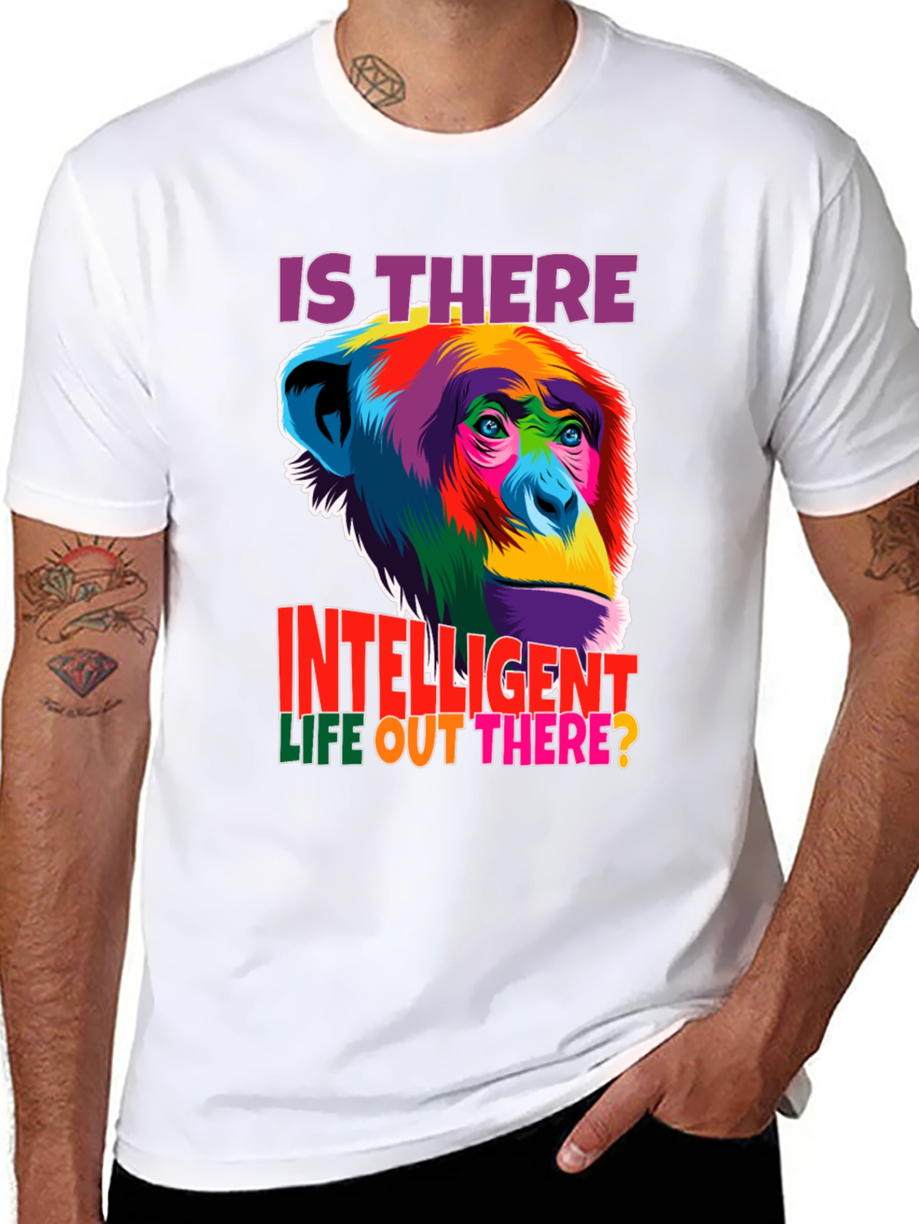 Intelligent Life Monkey Graphic T-Shirt
