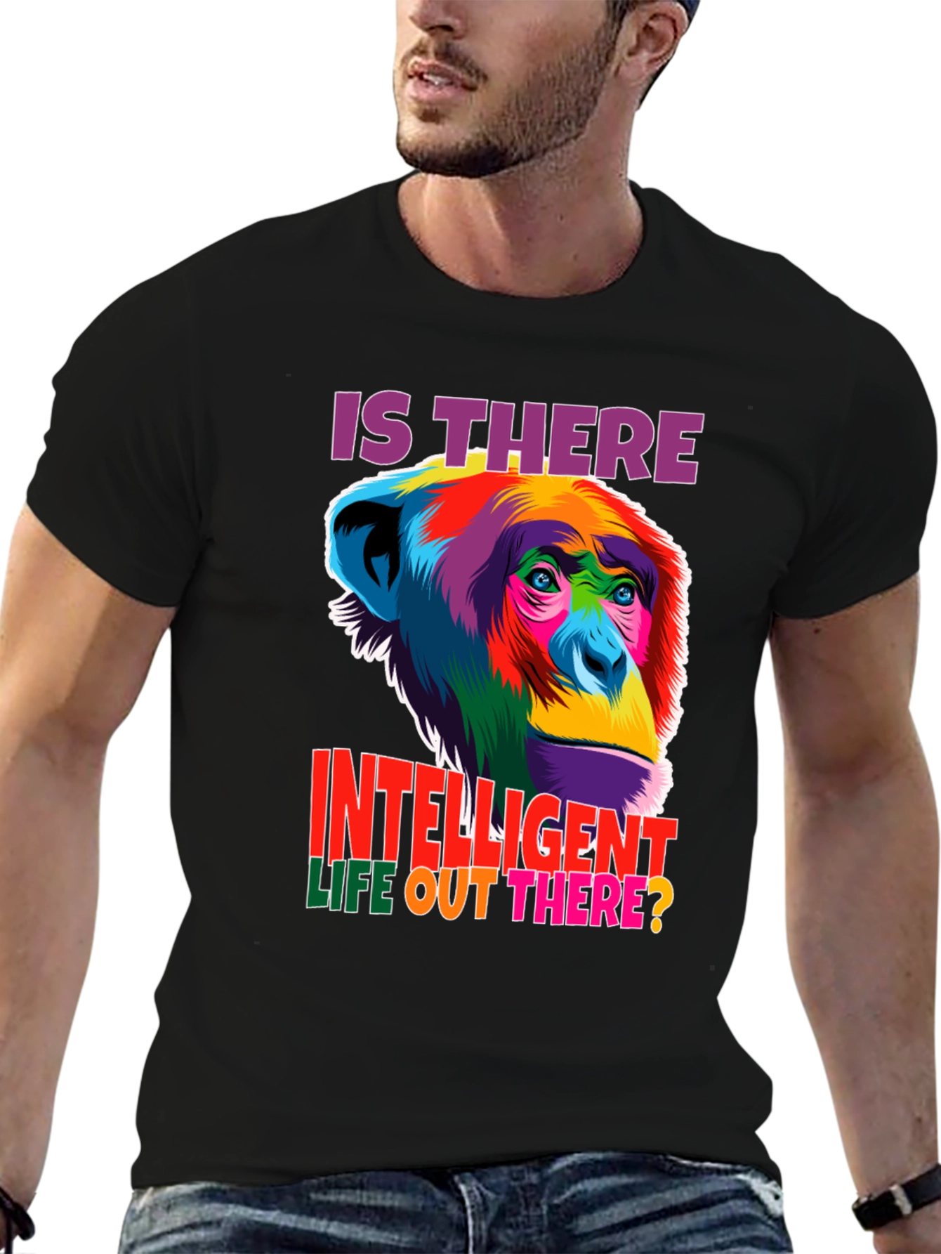 Intelligent Life Monkey Graphic T-Shirt
