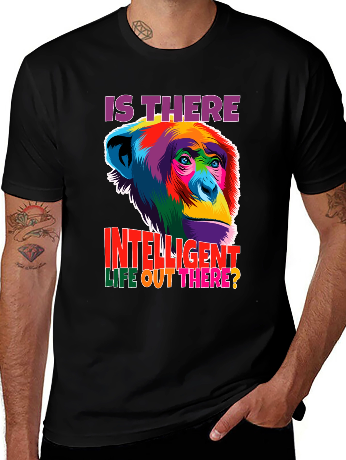 Intelligent Life Monkey Graphic T-Shirt