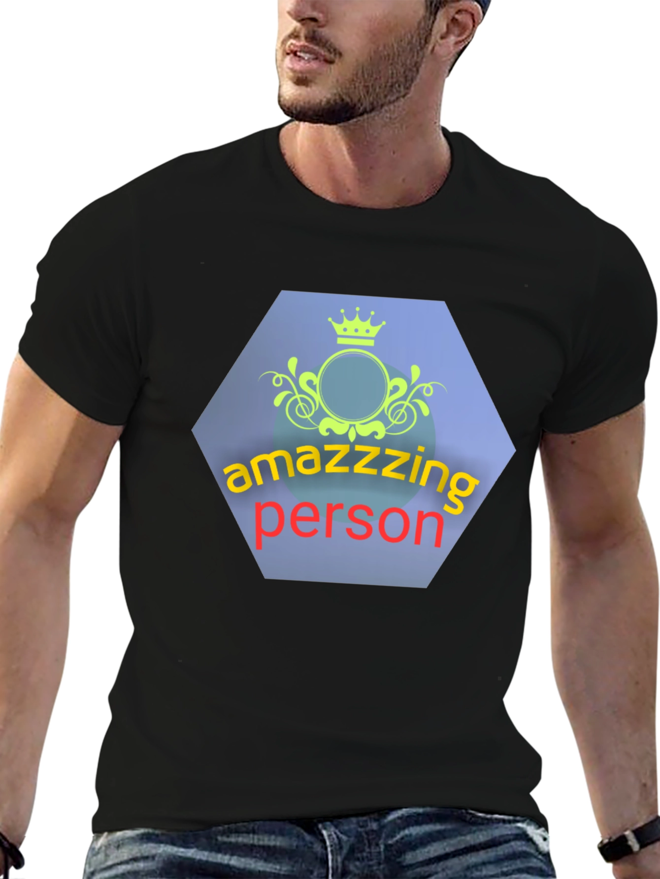Amazzzing Person Graphic Tee - Black