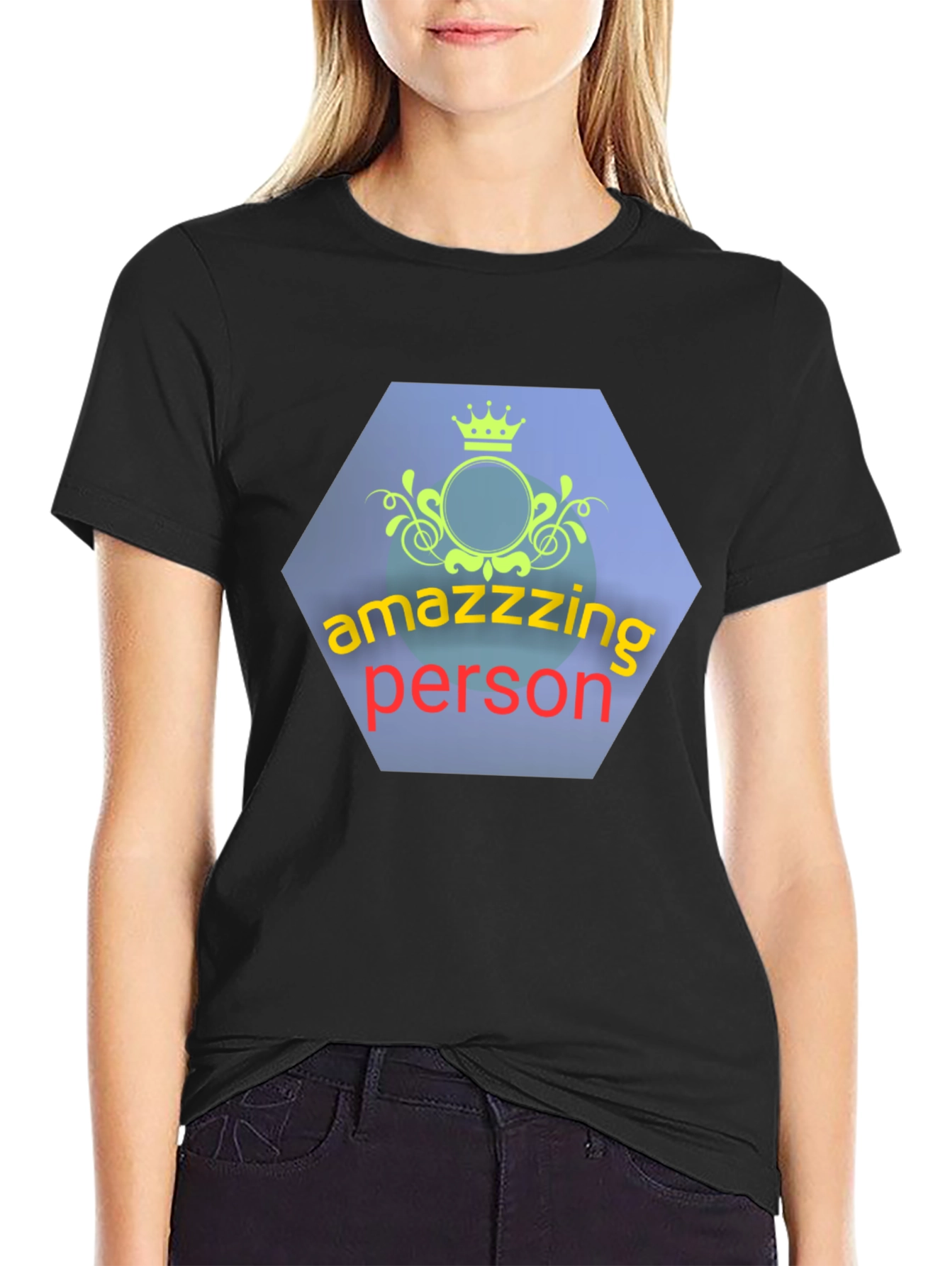 Amazzzing Person Graphic Tee - Black