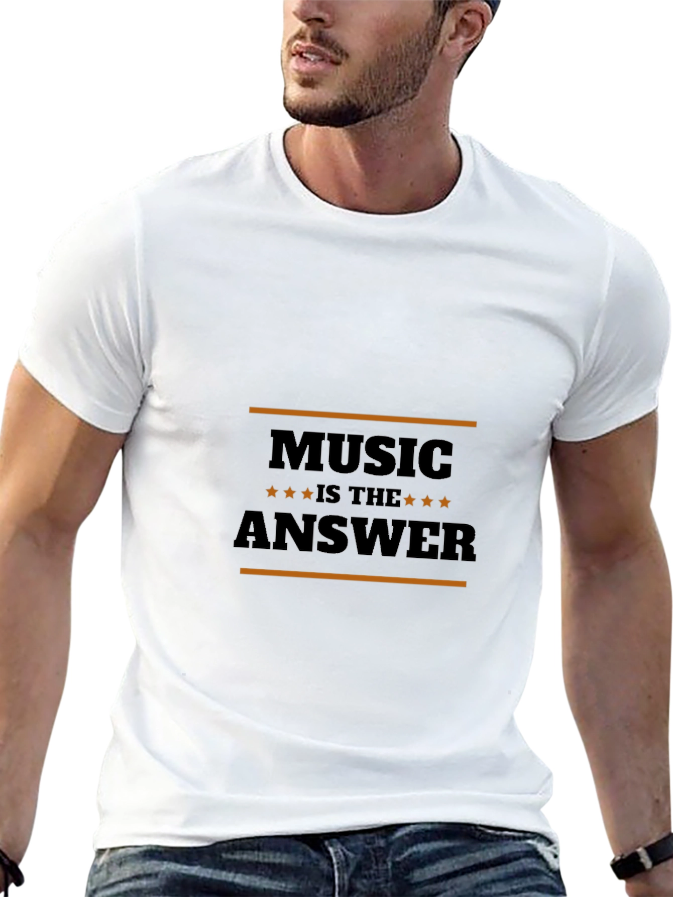 Music is the Answer Black T-Shirt