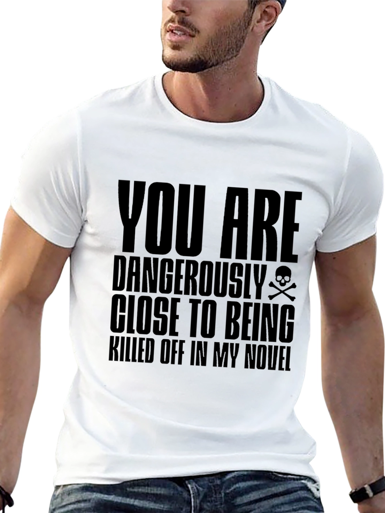 Humorous Novel Threat Black T-Shirt