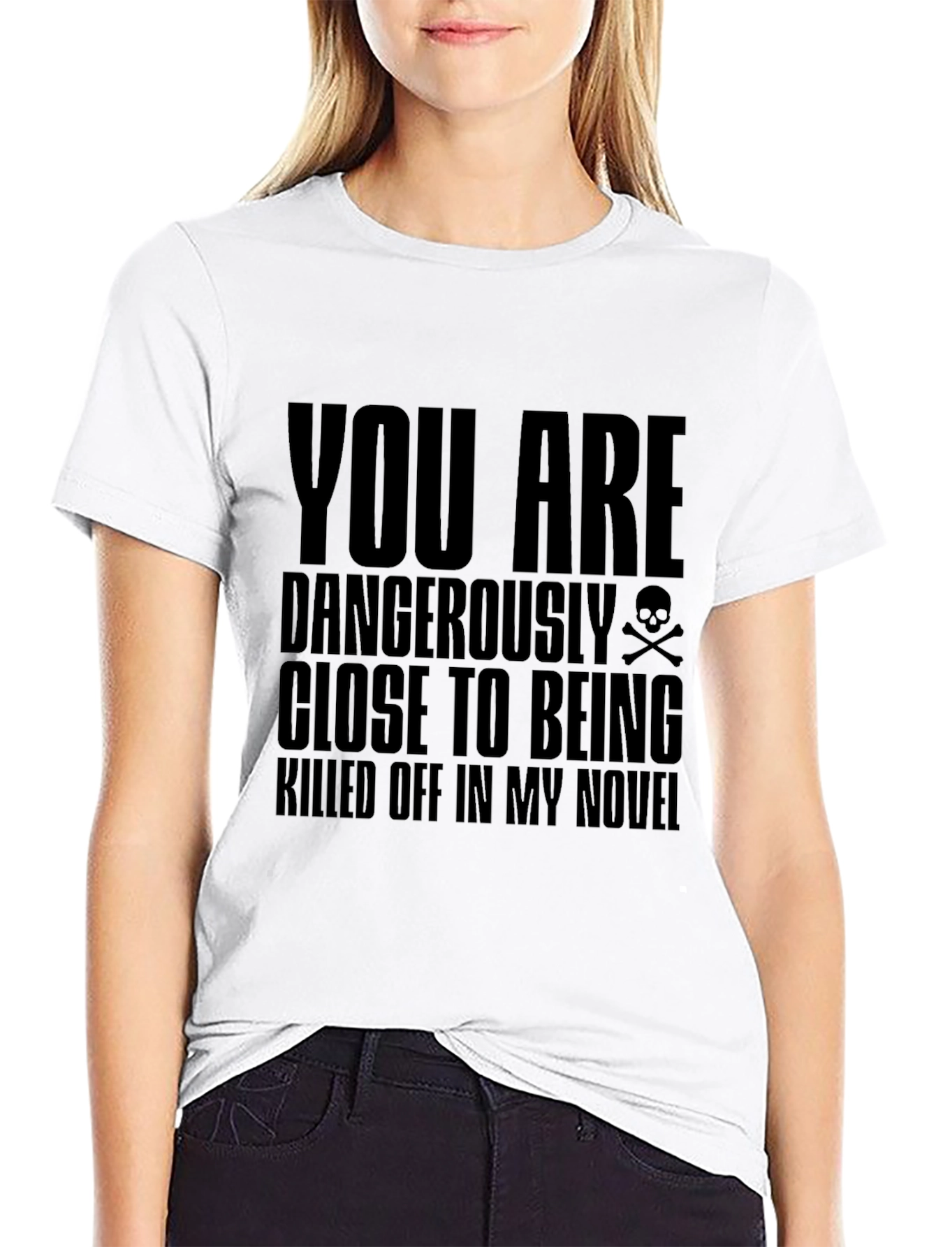 Humorous Novel Threat Black T-Shirt