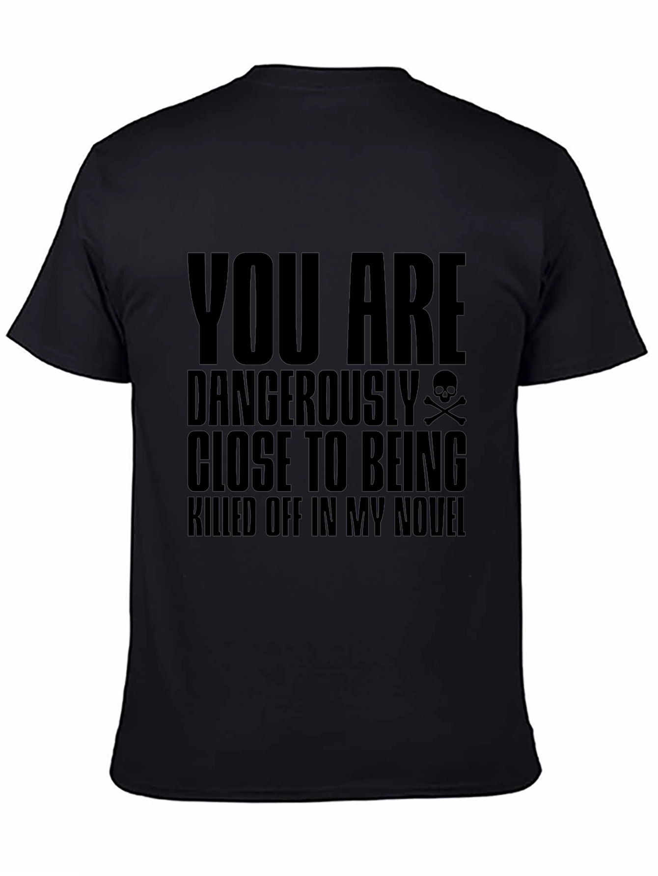Humorous Novel Threat Black T-Shirt