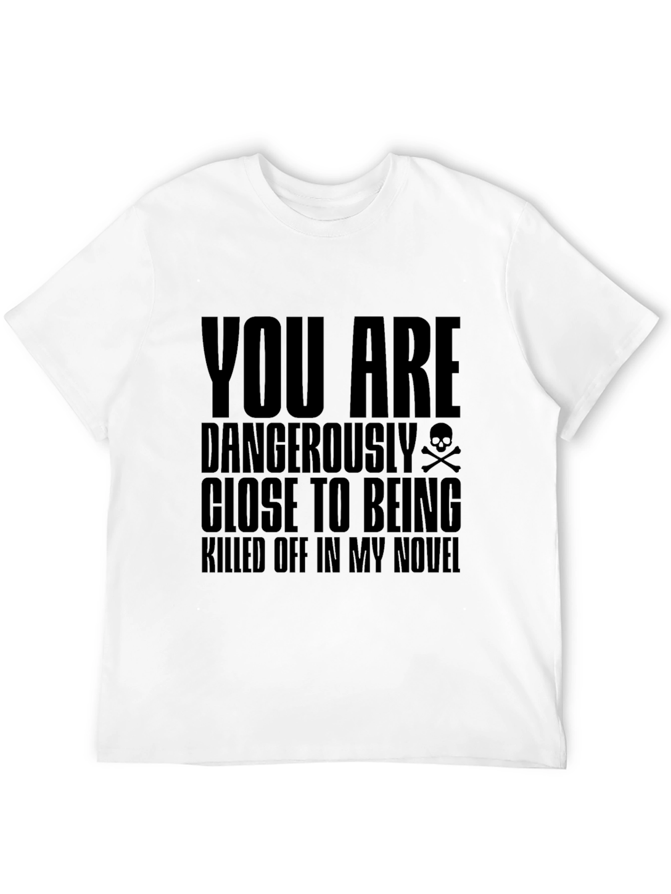 Humorous Novel Threat Black T-Shirt