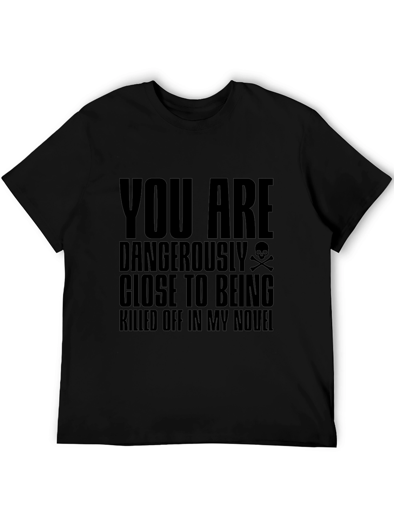 Humorous Novel Threat Black T-Shirt