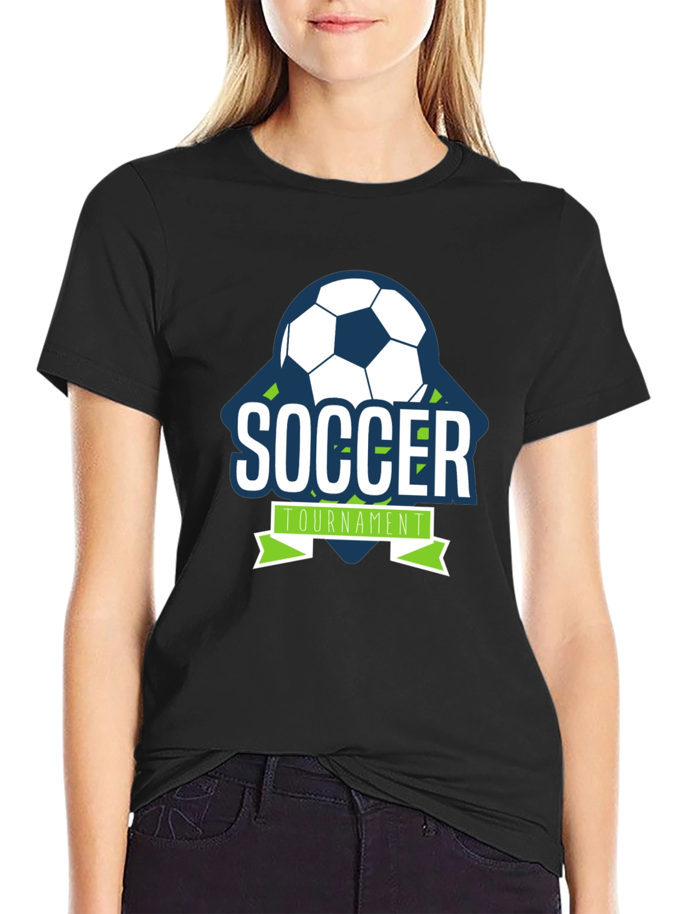 Soccer Tournament Graphic Tee - Black Short Sleeve
