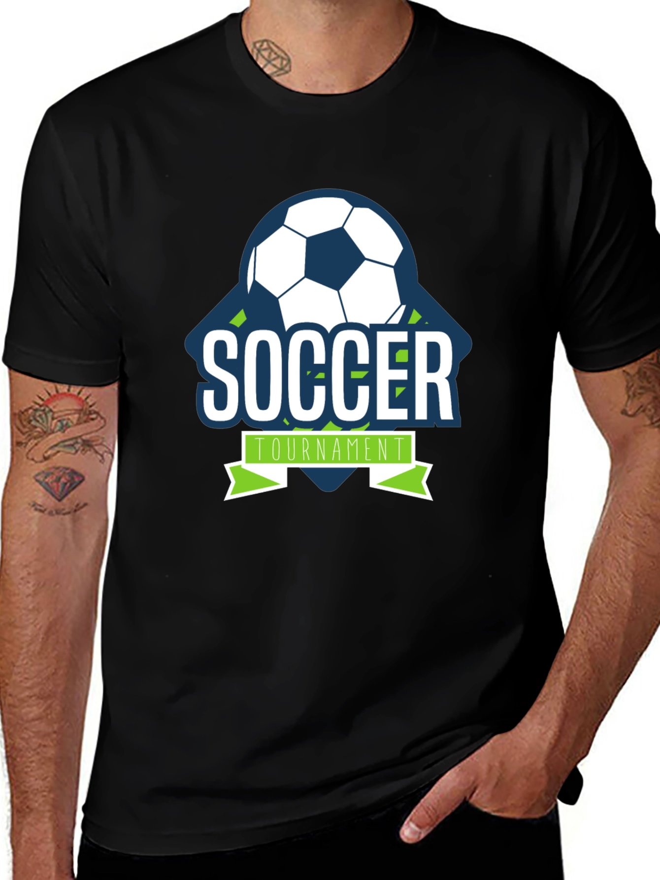 Soccer Tournament Graphic Tee - Black Short Sleeve