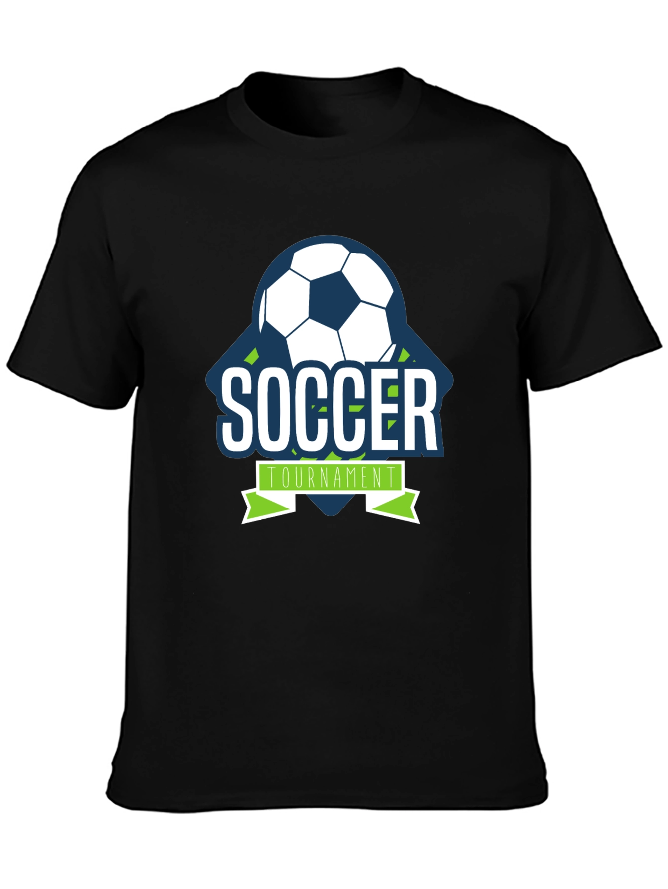 Soccer Tournament Graphic Tee - Black Short Sleeve
