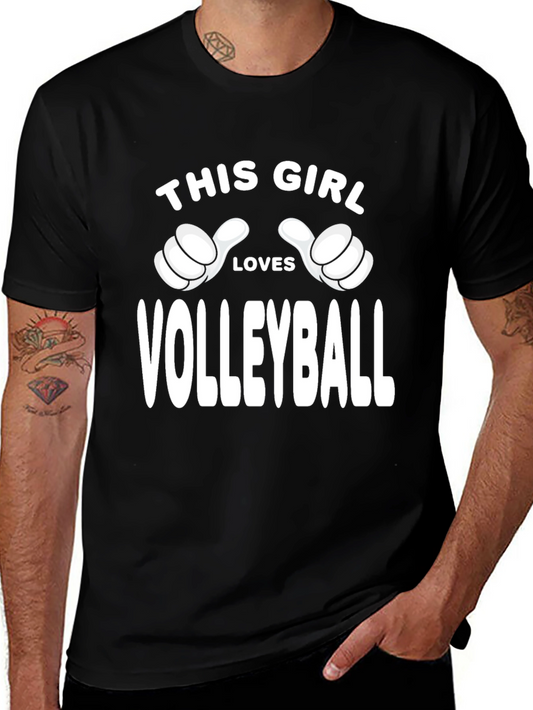 Volleyball Lovers Black T-Shirt