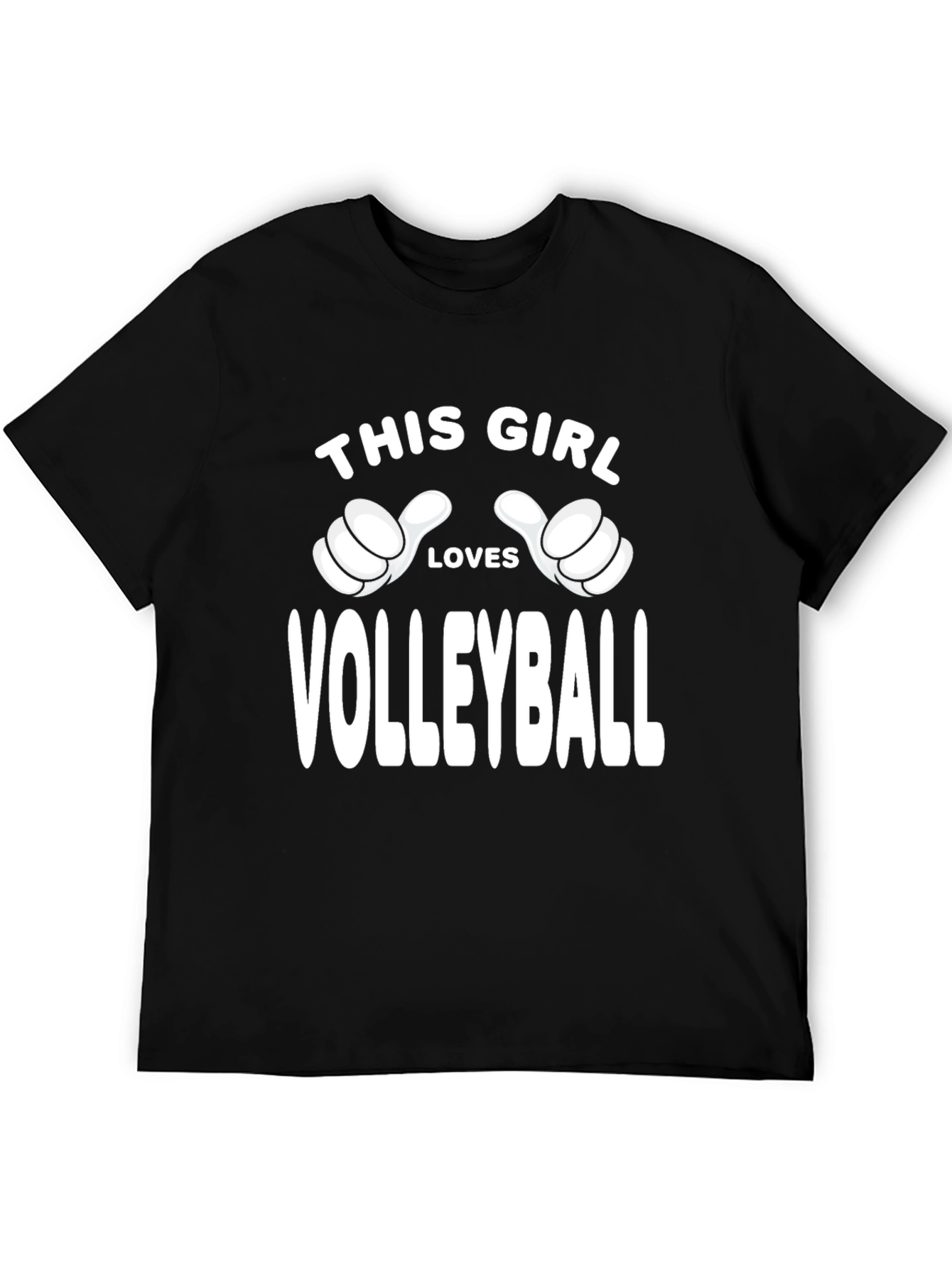 Volleyball Lovers Black T-Shirt