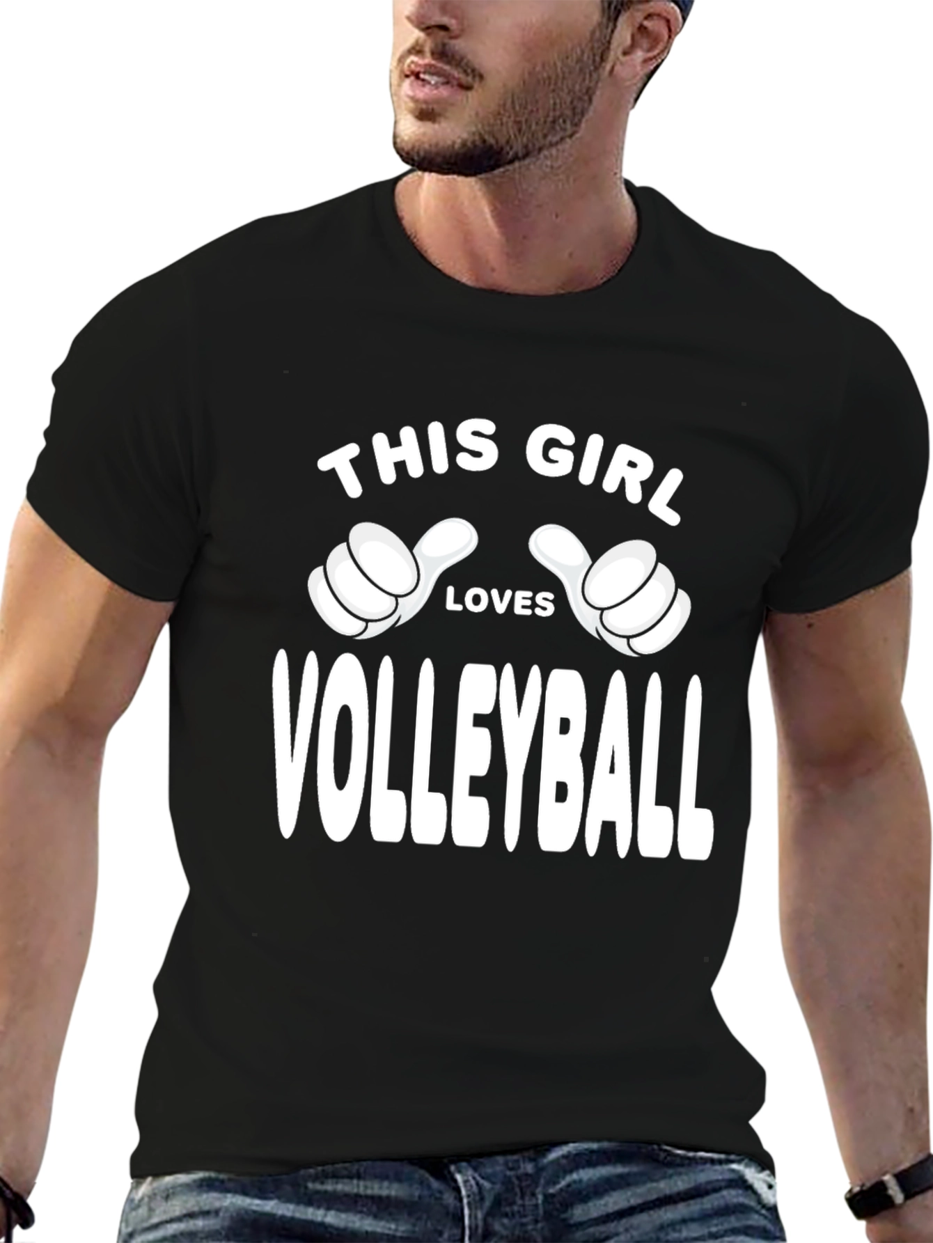 Volleyball Lovers Black T-Shirt