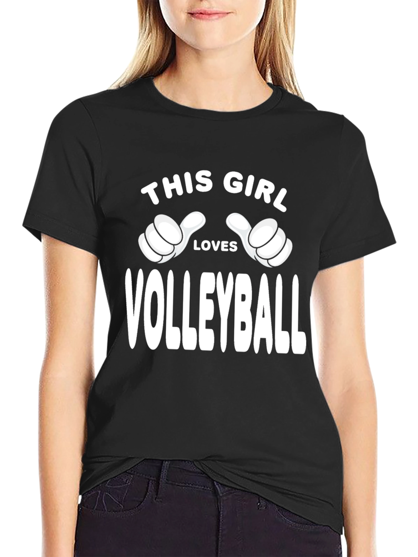 Volleyball Lovers Black T-Shirt