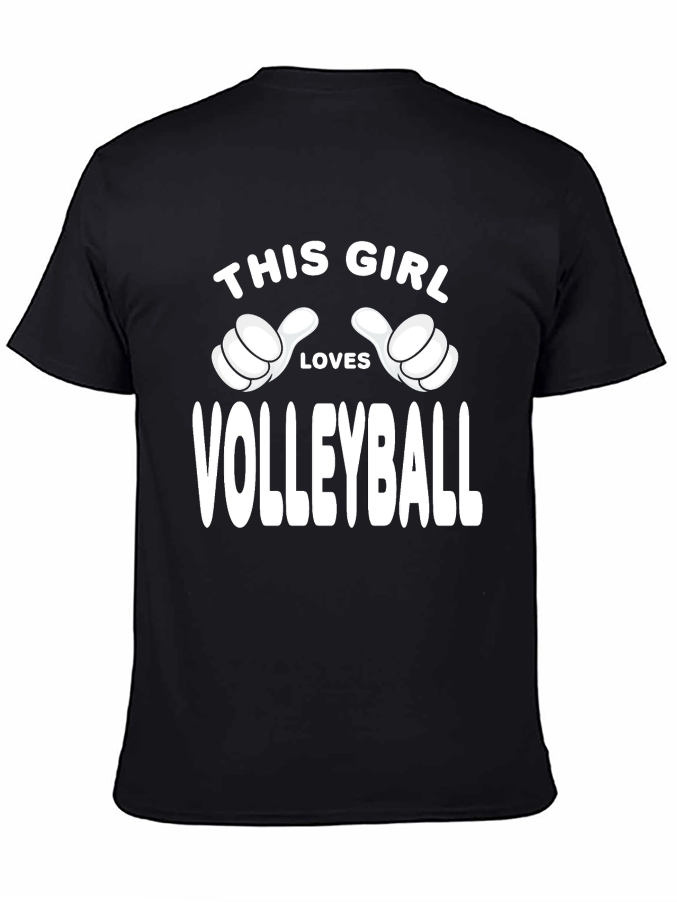 Volleyball Lovers Black T-Shirt