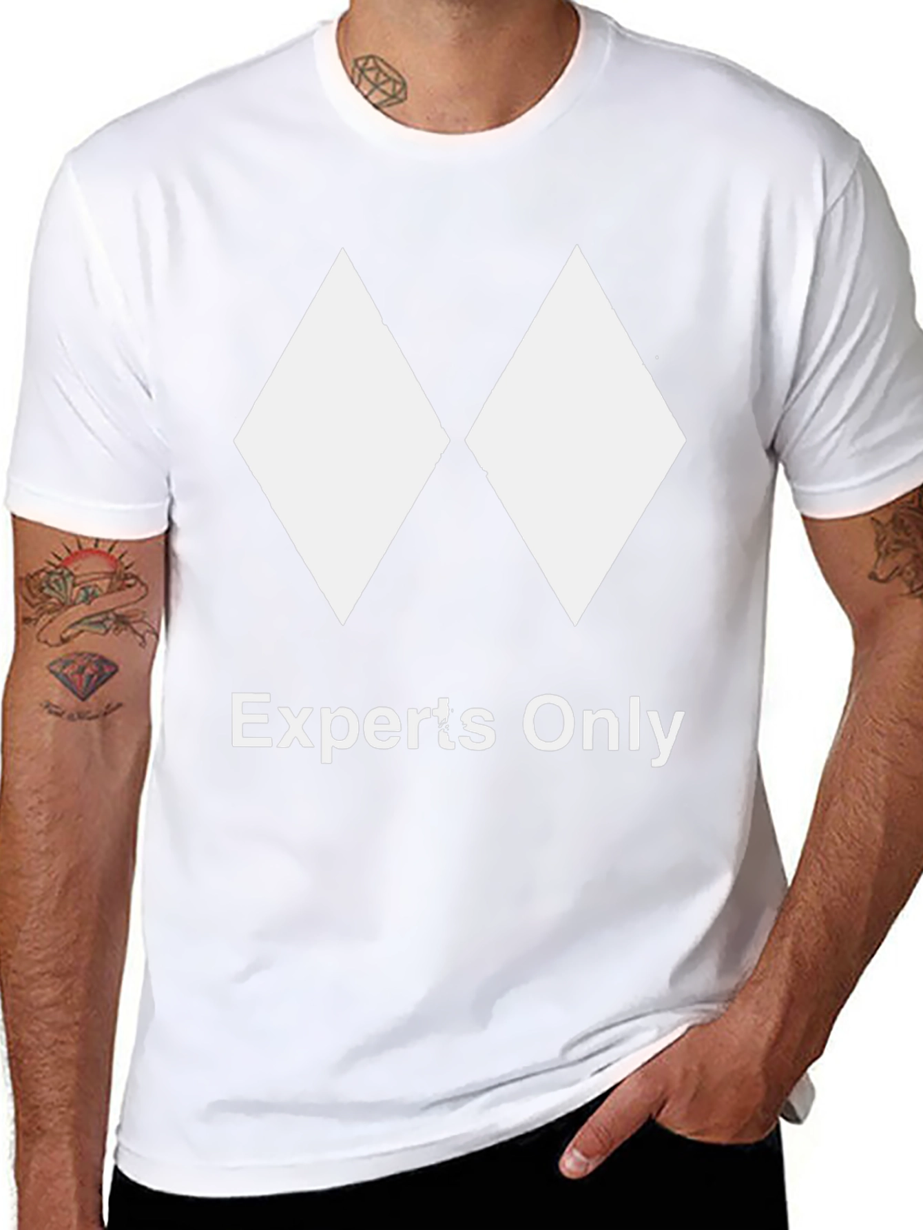 Experts Only Black T-Shirt - Diamond Ski Design