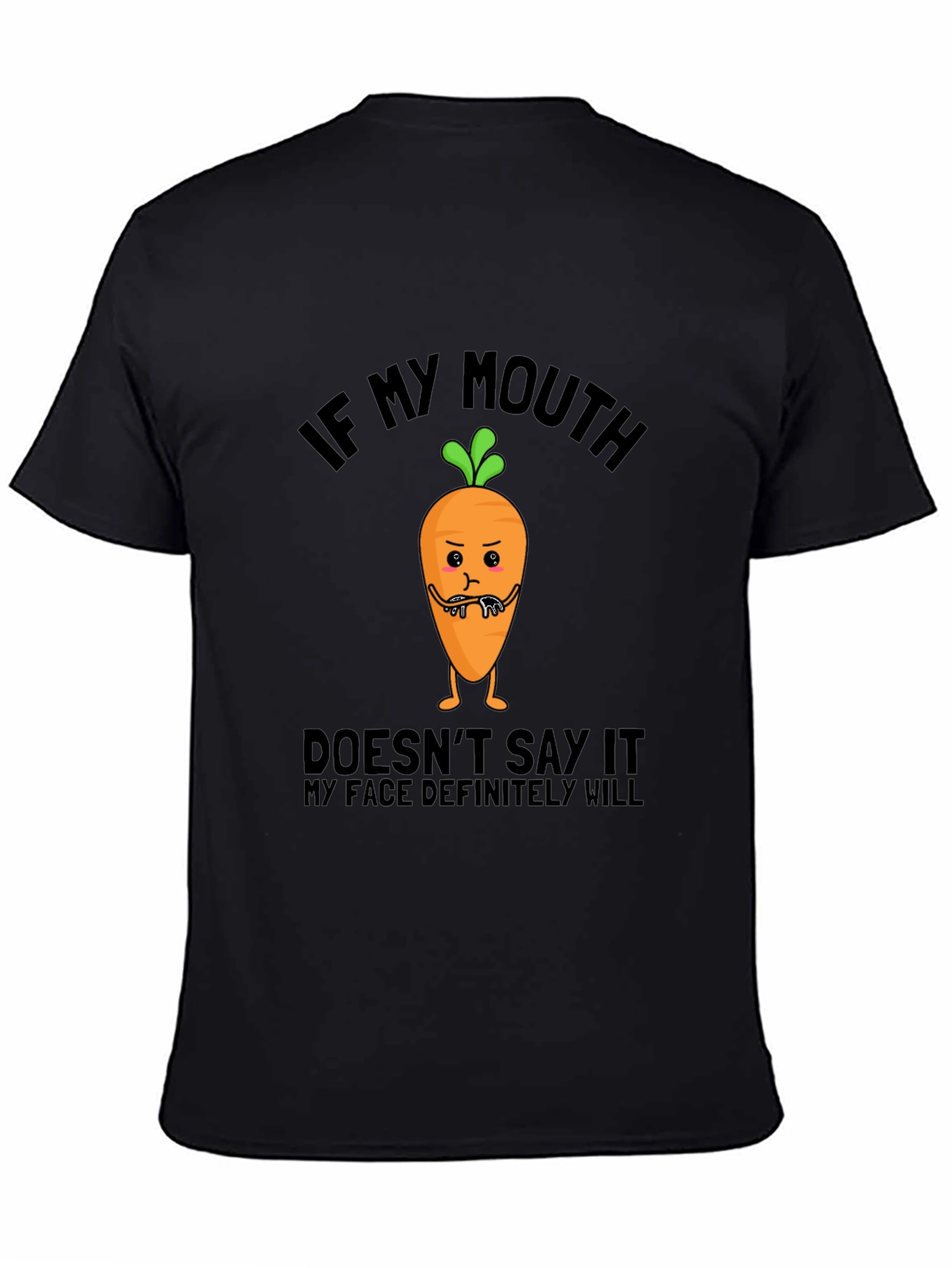 Sarcastic Carrot Graphic Tee - Funny Expression T-Shirt