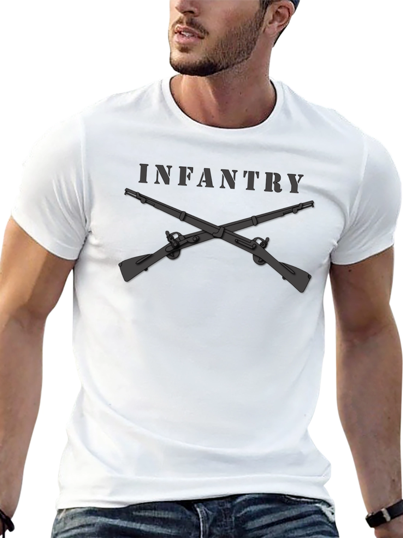 Infantry Rifles Black T-Shirt - Military Tee